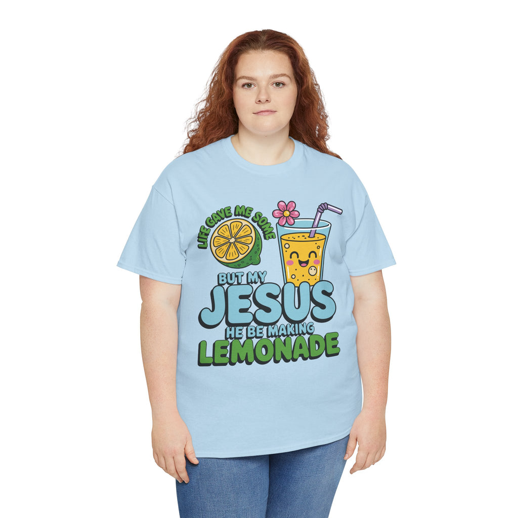 Christian Lemonade T‑Shirt — "Life Gave Me Some Lemons, My Jesus Makes Lemonade"Unisex Cotton Tee