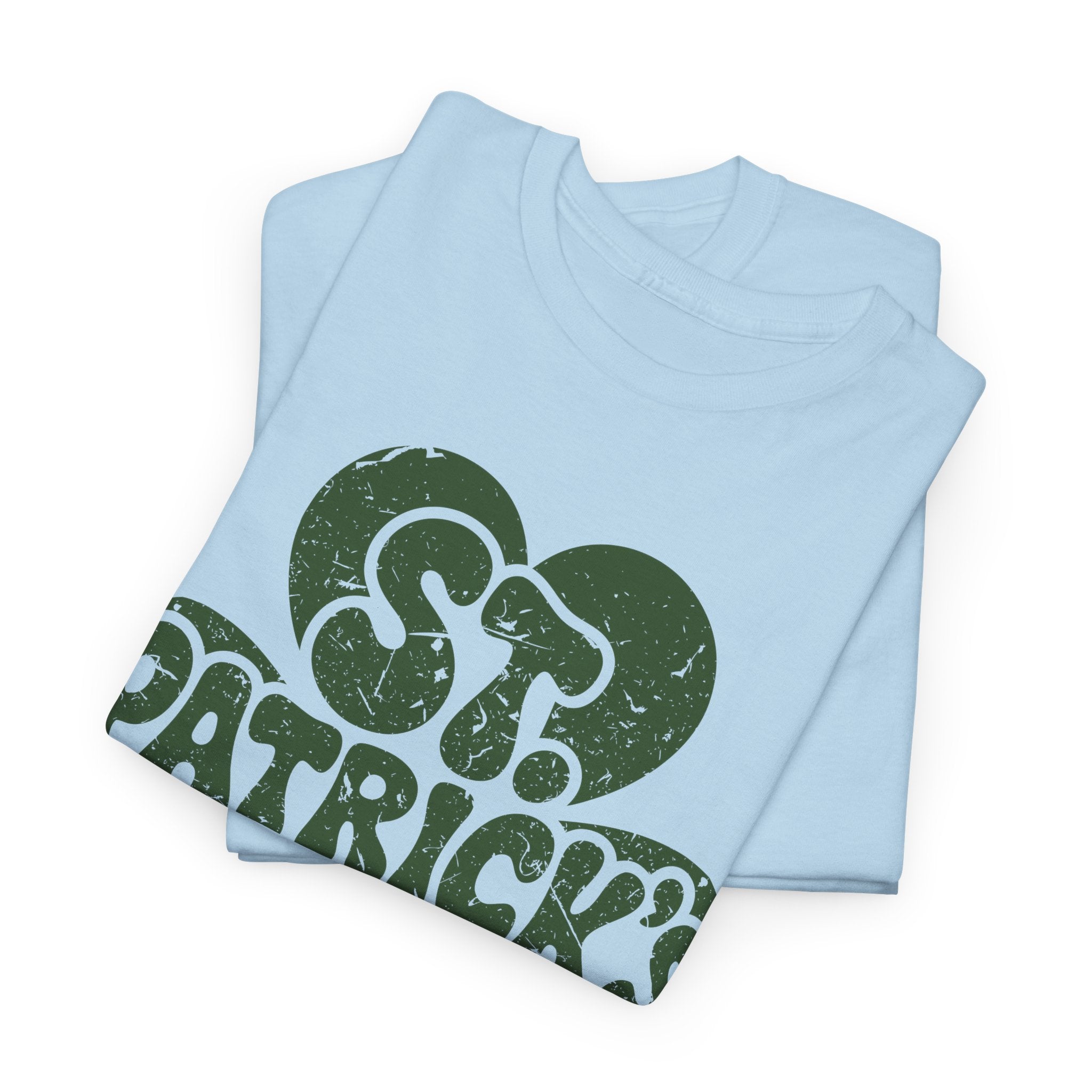 St. Patrick's Day Shamrock Tee — Retro Bubble Lettering Unisex Cotton Tee