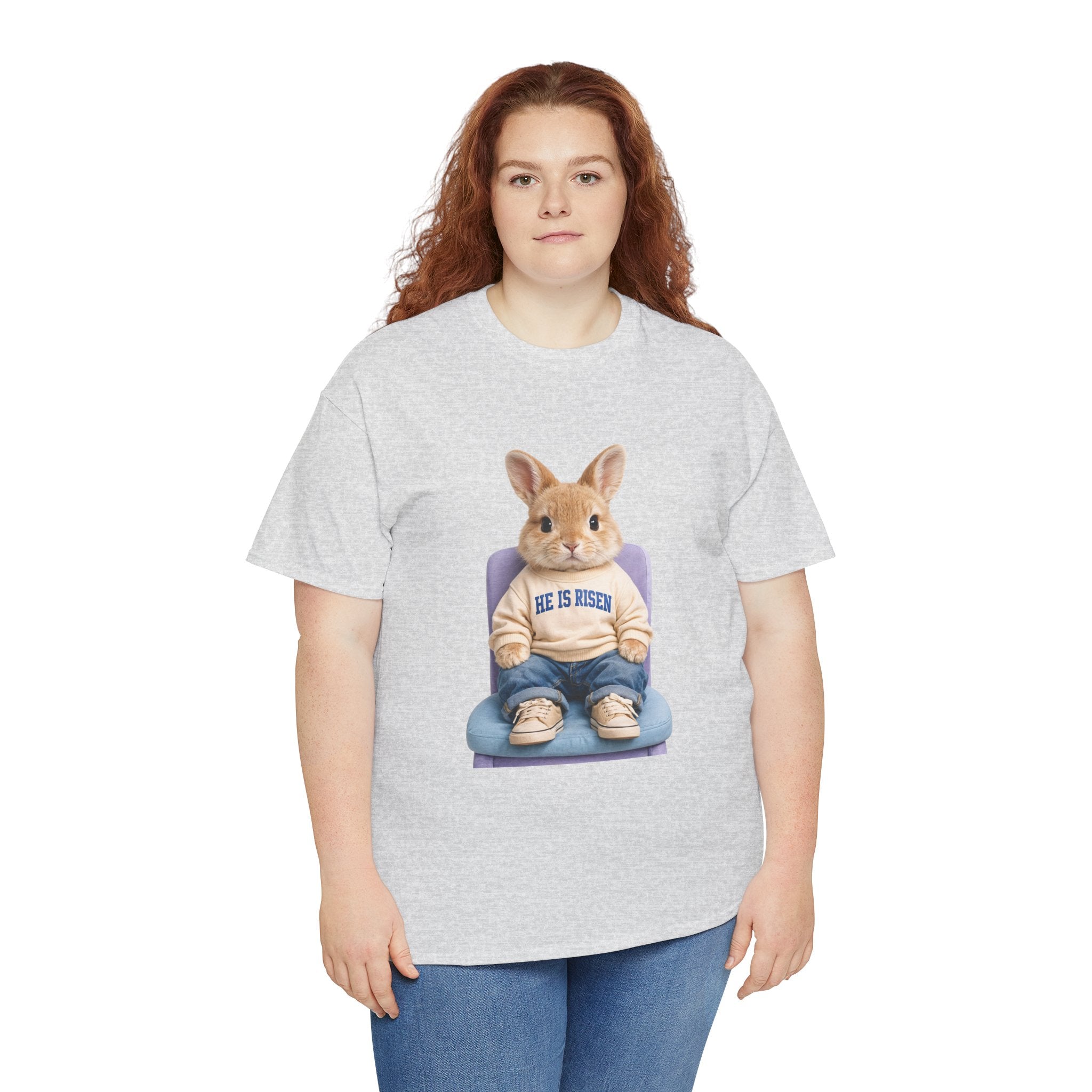 Easter 'He Is Risen' Bunny Unisex Cotton Tee