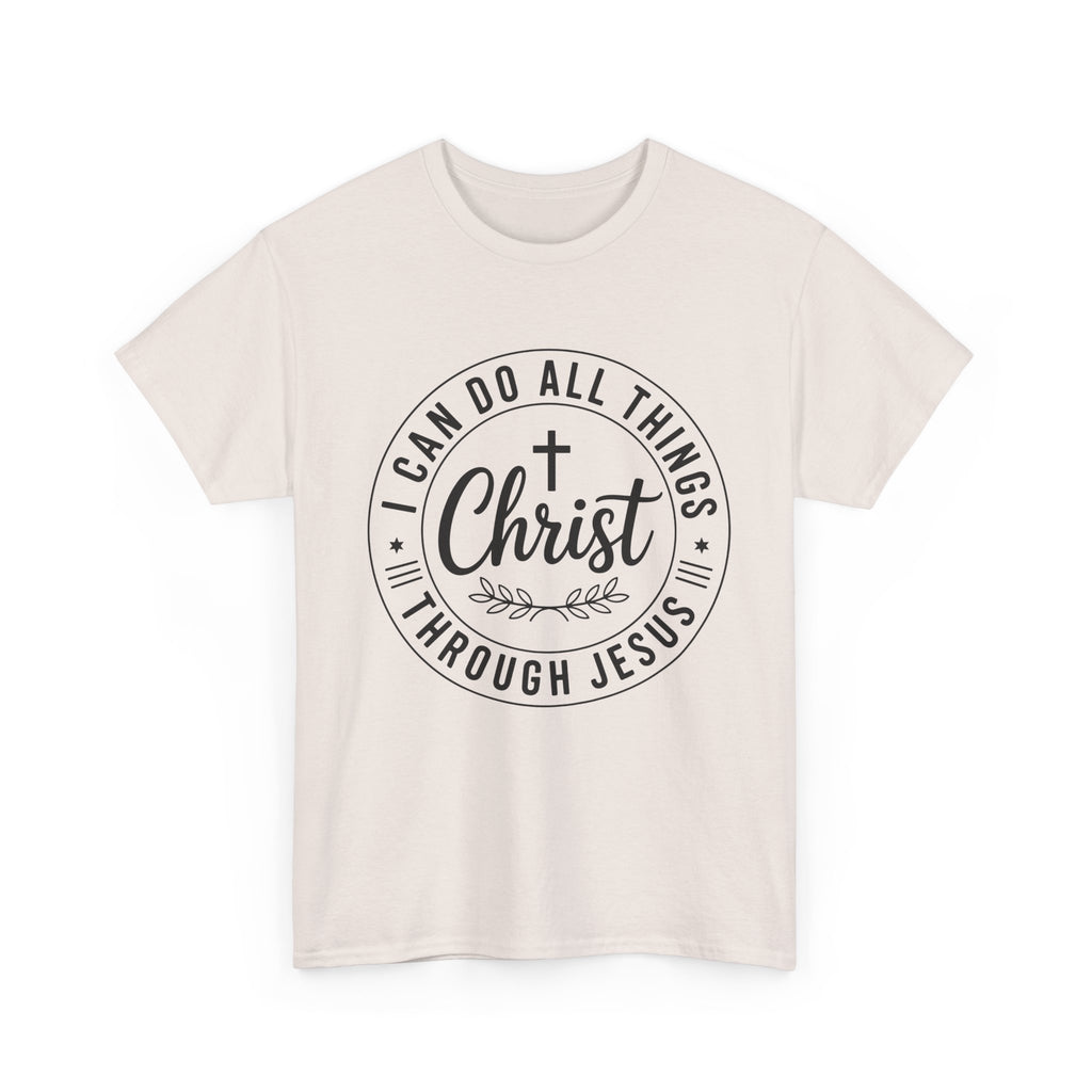I can do All Things Through Christ Unisex Heavy Cotton Tee