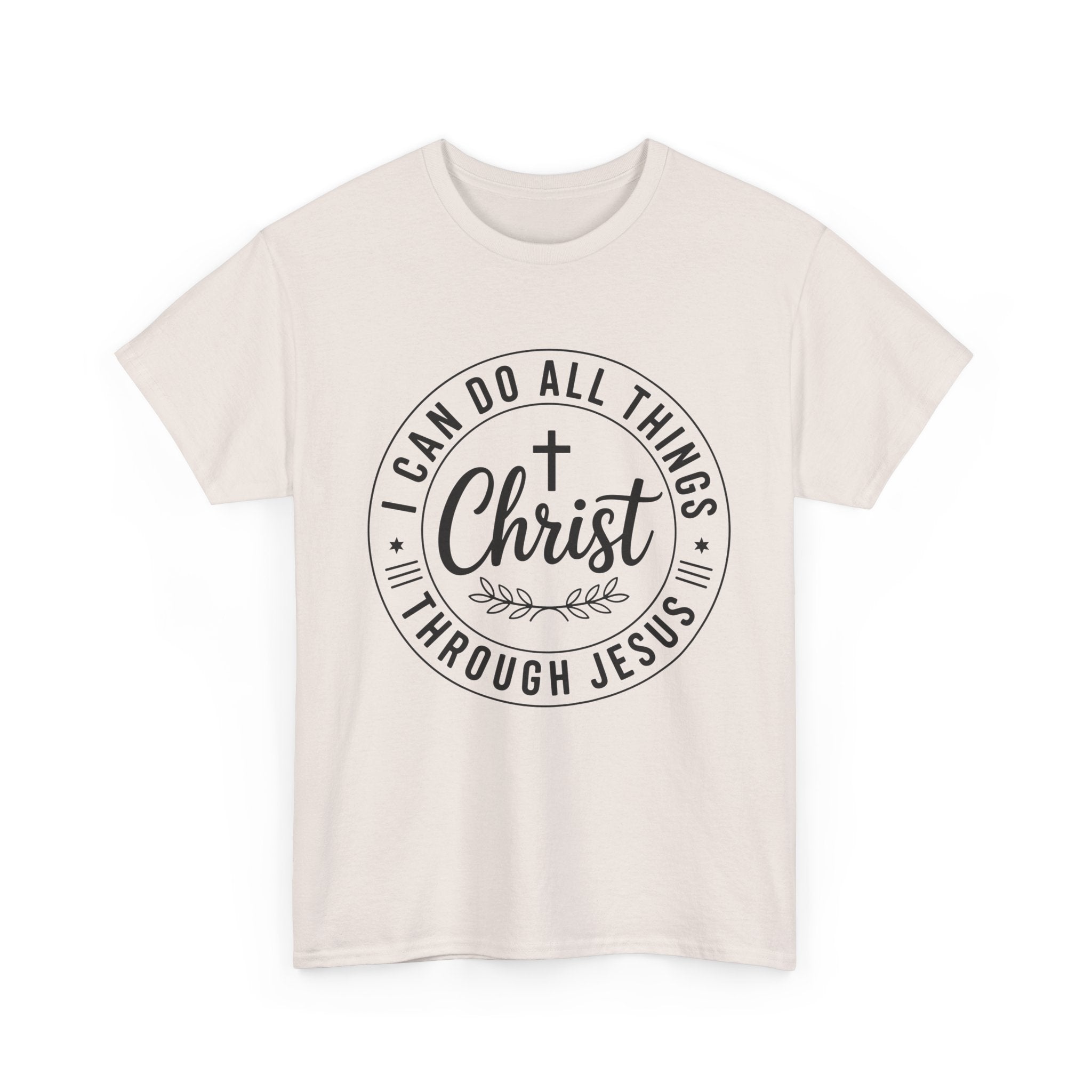 I can do All Things Through Christ Unisex Heavy Cotton Tee