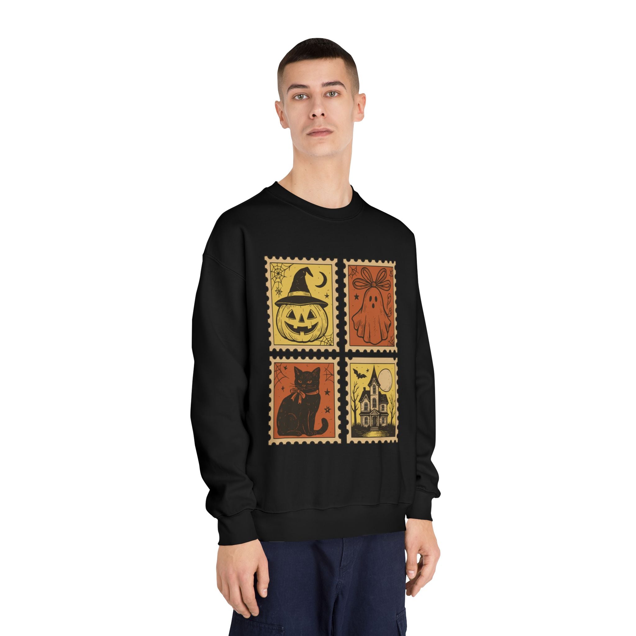 Halloween Vintage Stamp Sweatshirt-Unisex