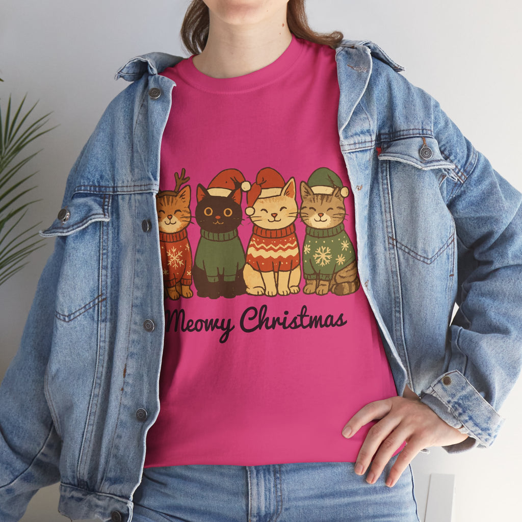 Christmas Cats Unisex Cotton Tee