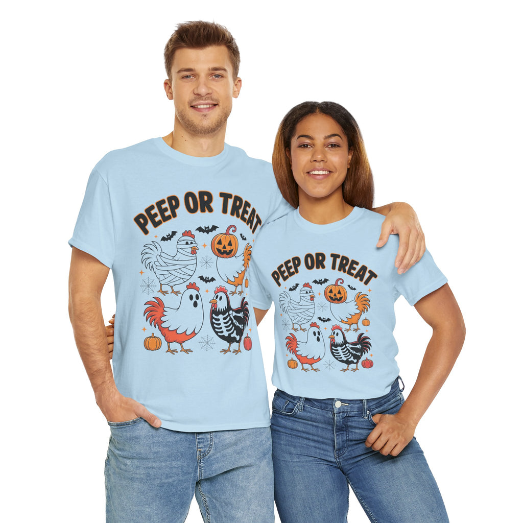 Peep or Treat Halloween Unisex Cotton Tee