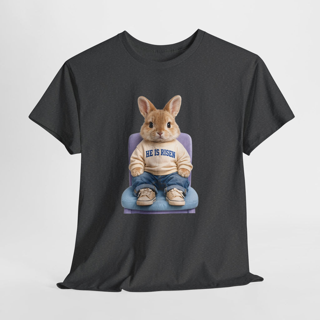 Easter 'He Is Risen' Bunny Unisex Cotton Tee