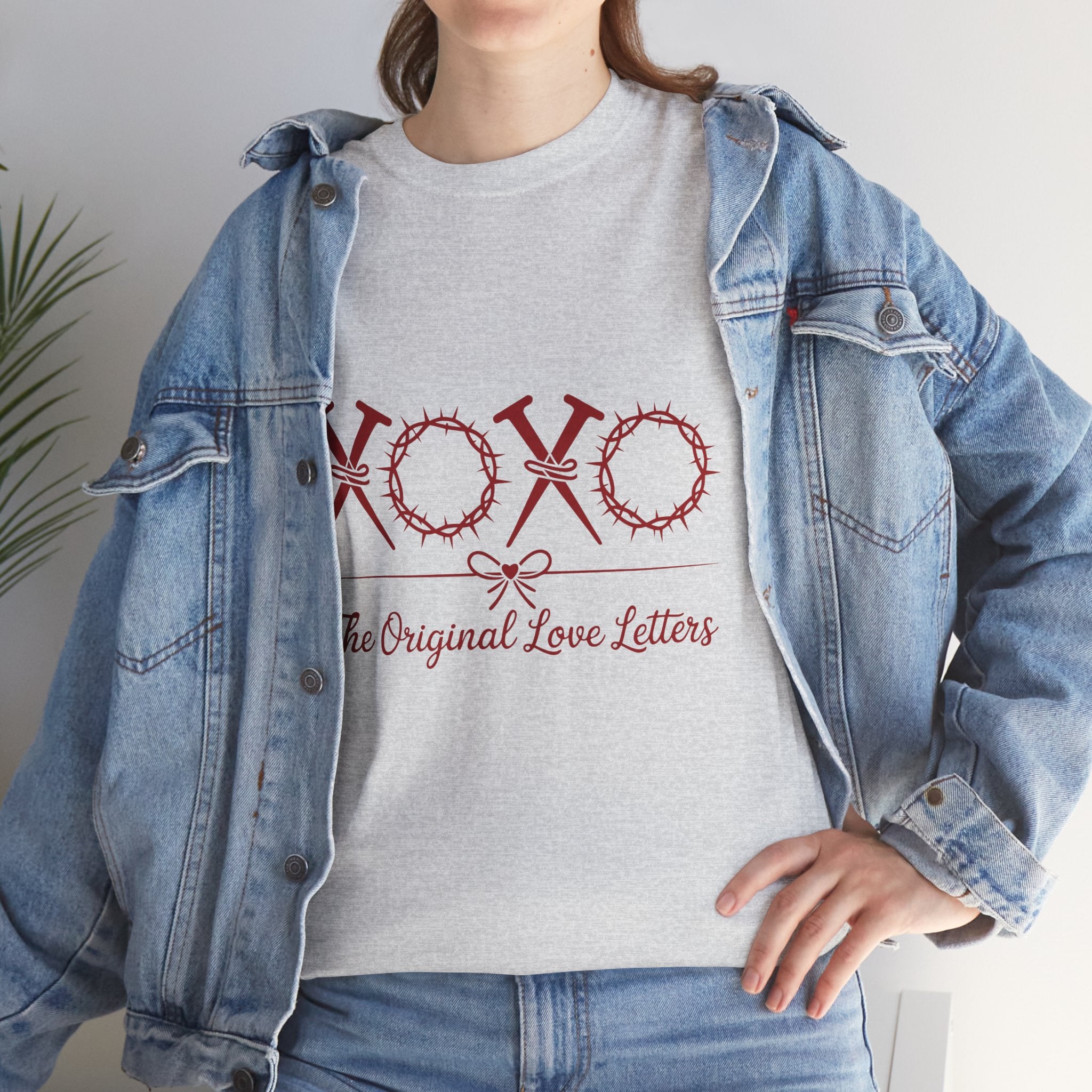 Christian Valentine Tee — “XOXO” Nails & Thorn Crowns, “The Original Love Letters”... Unisex Cotton Tee