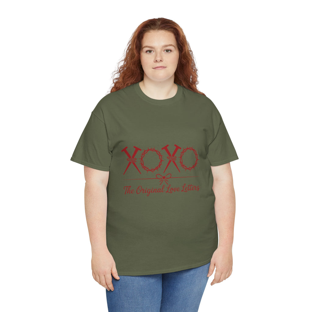 Christian Valentine Tee — “XOXO” Nails & Thorn Crowns, “The Original Love Letters”... Unisex Cotton Tee