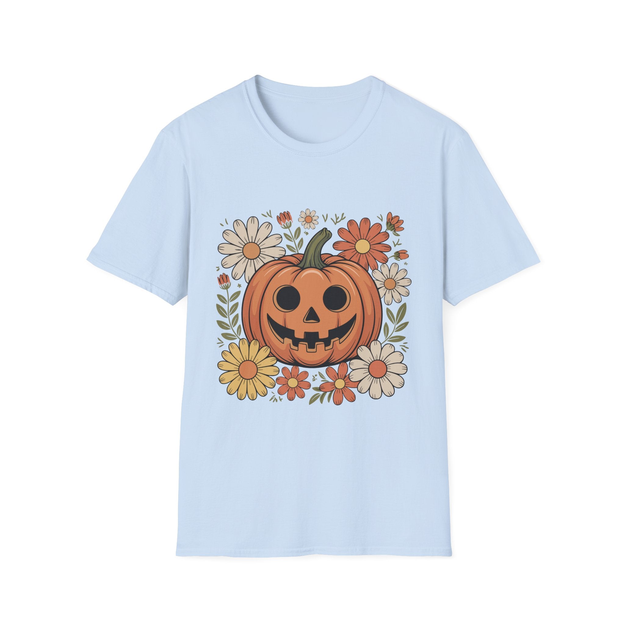 Spooky Floral Pumpkin T-Shirt