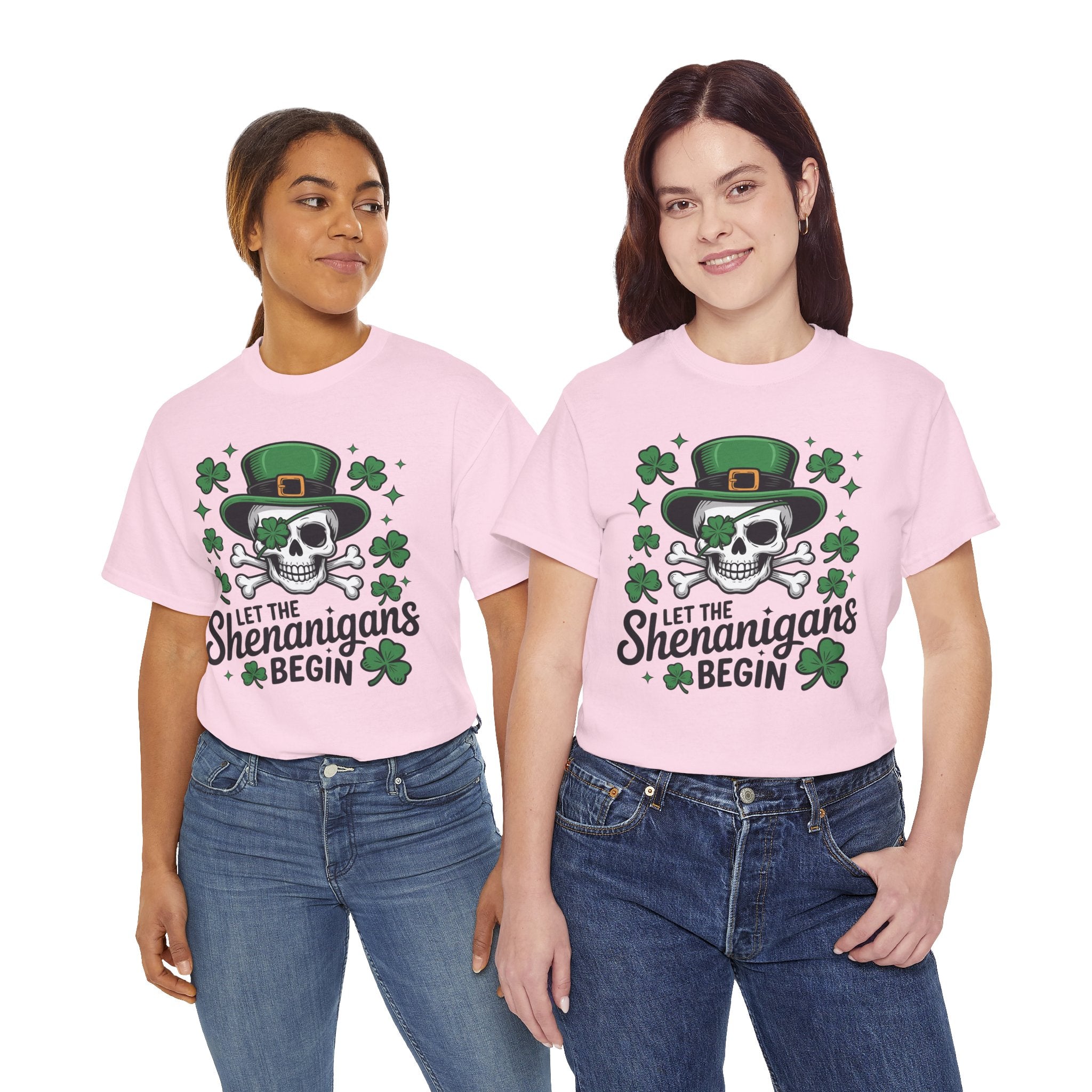Let the Shenanigans Begin — Leprechaun Skull Unisex Cotton T-Shirt