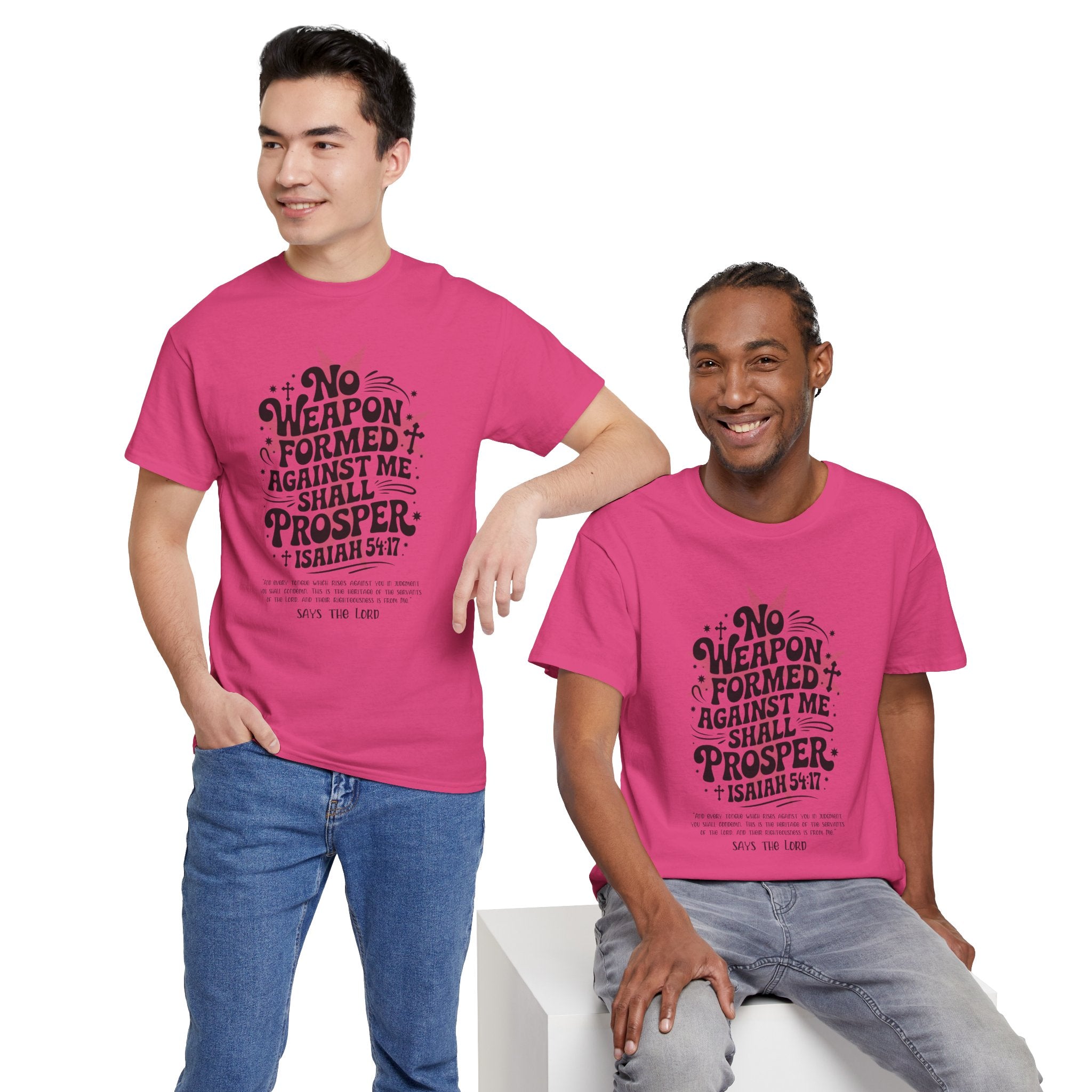 Christian Cross Text Art T-Shirt — Faith & Salvation Unisex Cotton Tee