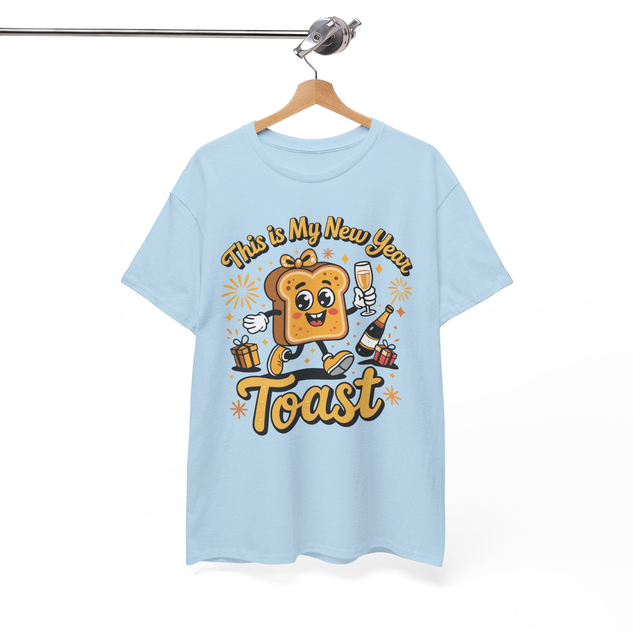 New Year Toast T-Shirt — "This Is My New Year Toast" Champagne & Fireworks Unisex Cotton Tee