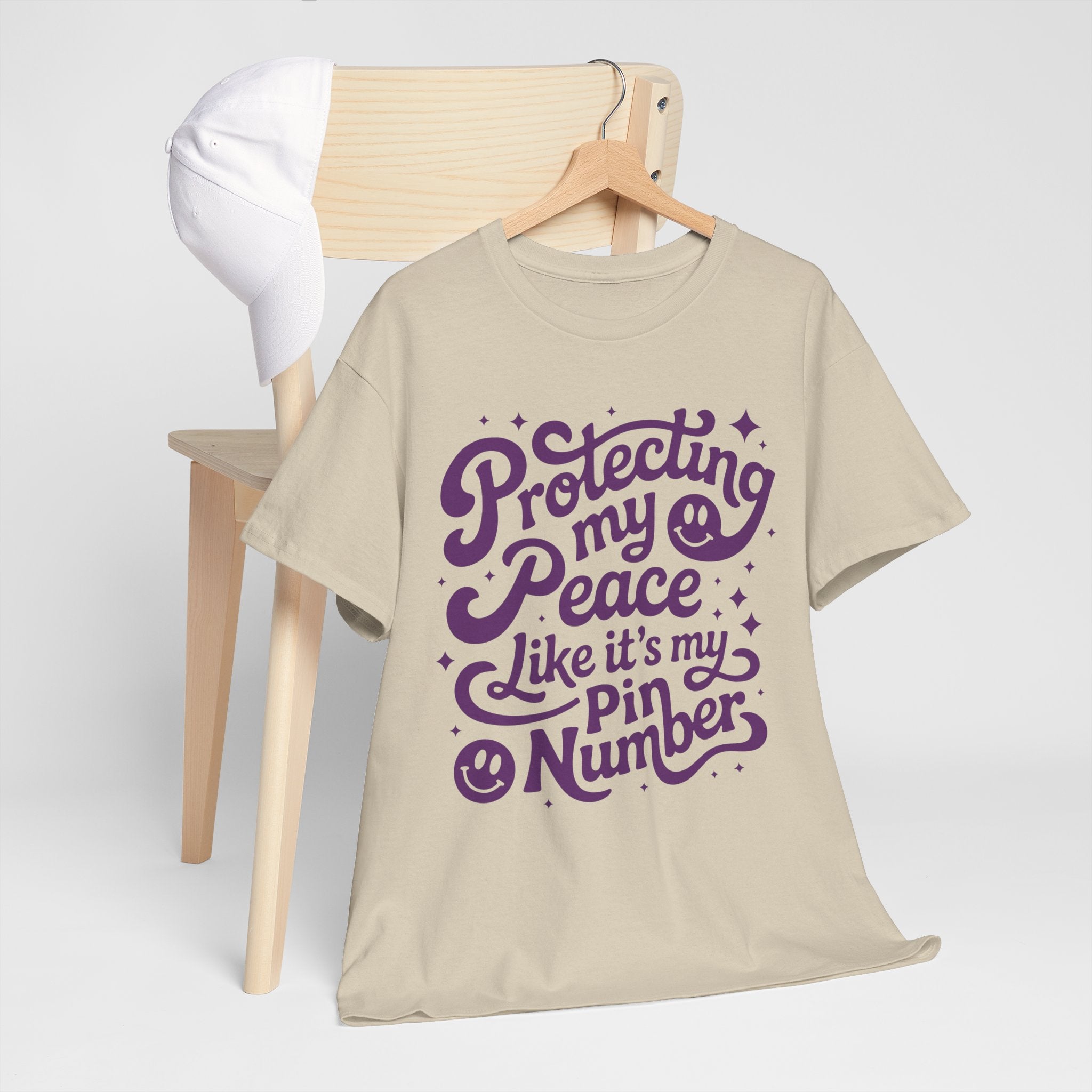 Protecting My Peace Like It’s My PIN Number Tee — Retro Motivational Graphic Unisex Cotton T-Shirt