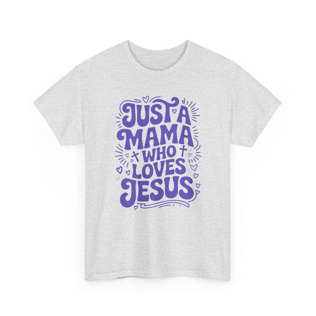 Mama Who Loves Jesus T-Shirt — Bright Green Bubbly Faith Unisex Cotton Tee