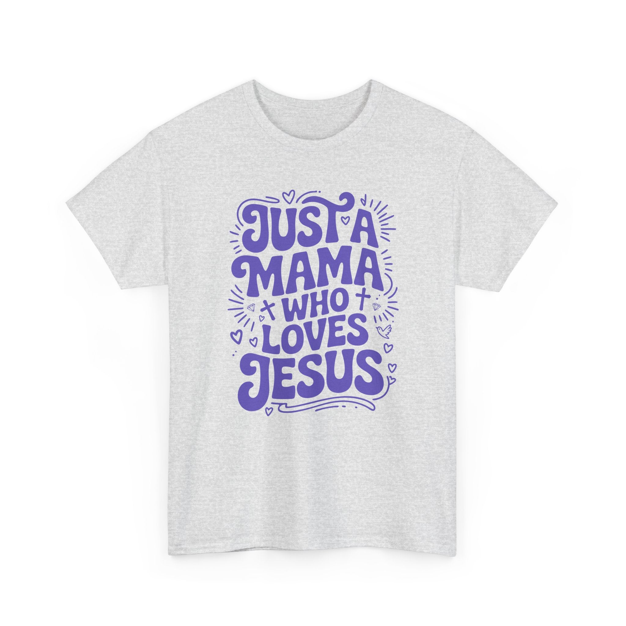 Mama Who Loves Jesus T-Shirt — Bright Green Bubbly Faith Unisex Cotton Tee