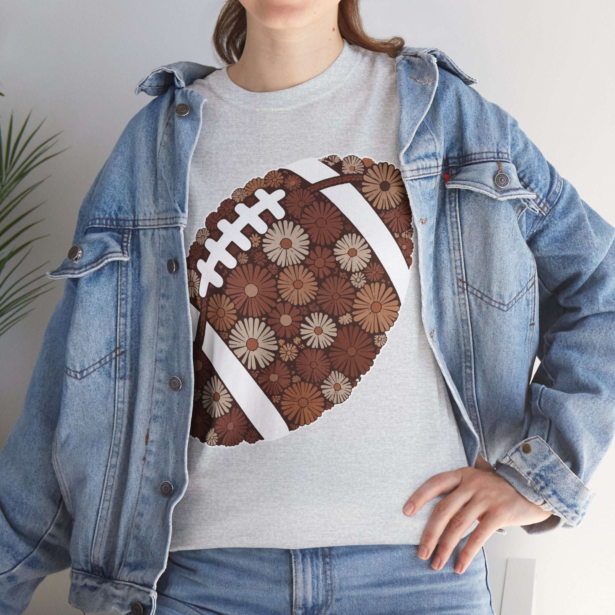 Game Day Touch Down Football Tee — Helmets, Flags & Cheer Icons Unisex Cotton Tee