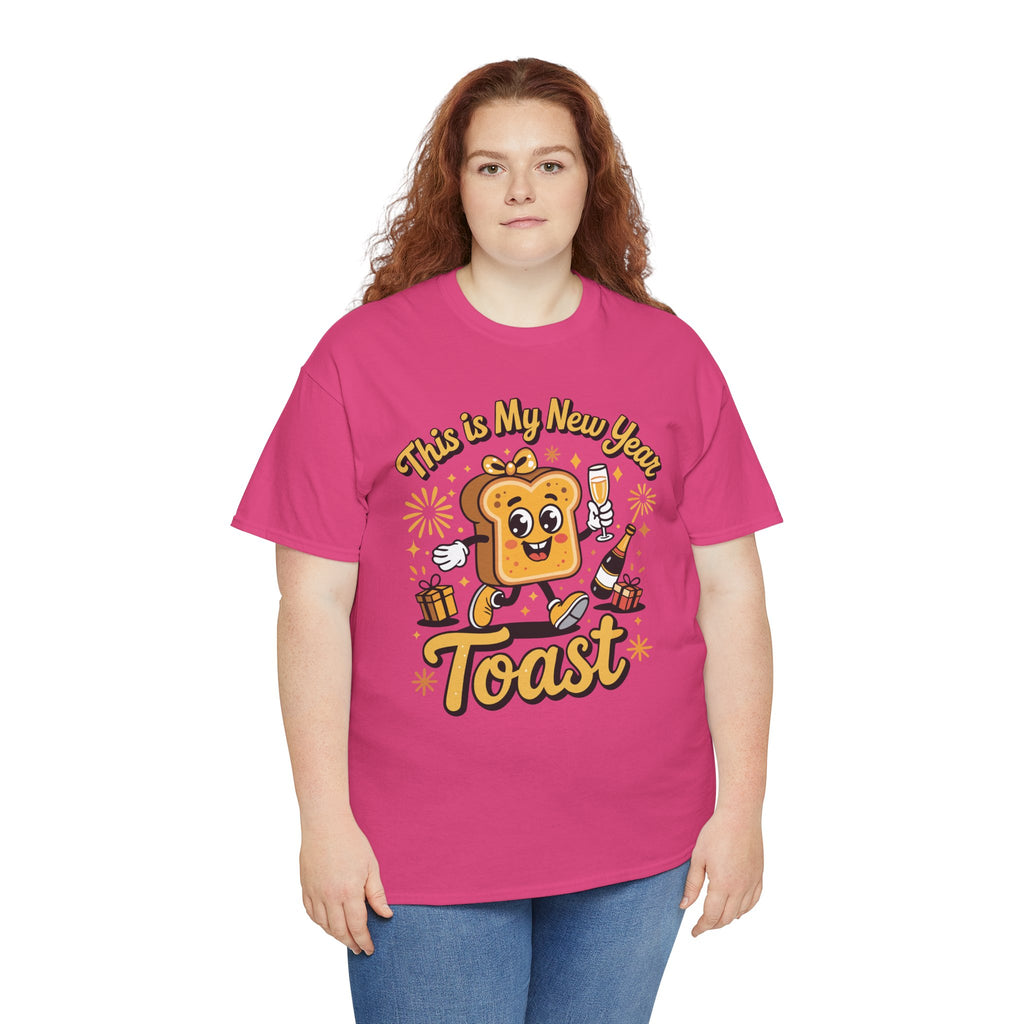 New Year Toast T-Shirt — "This Is My New Year Toast" Champagne & Fireworks Unisex Cotton Tee
