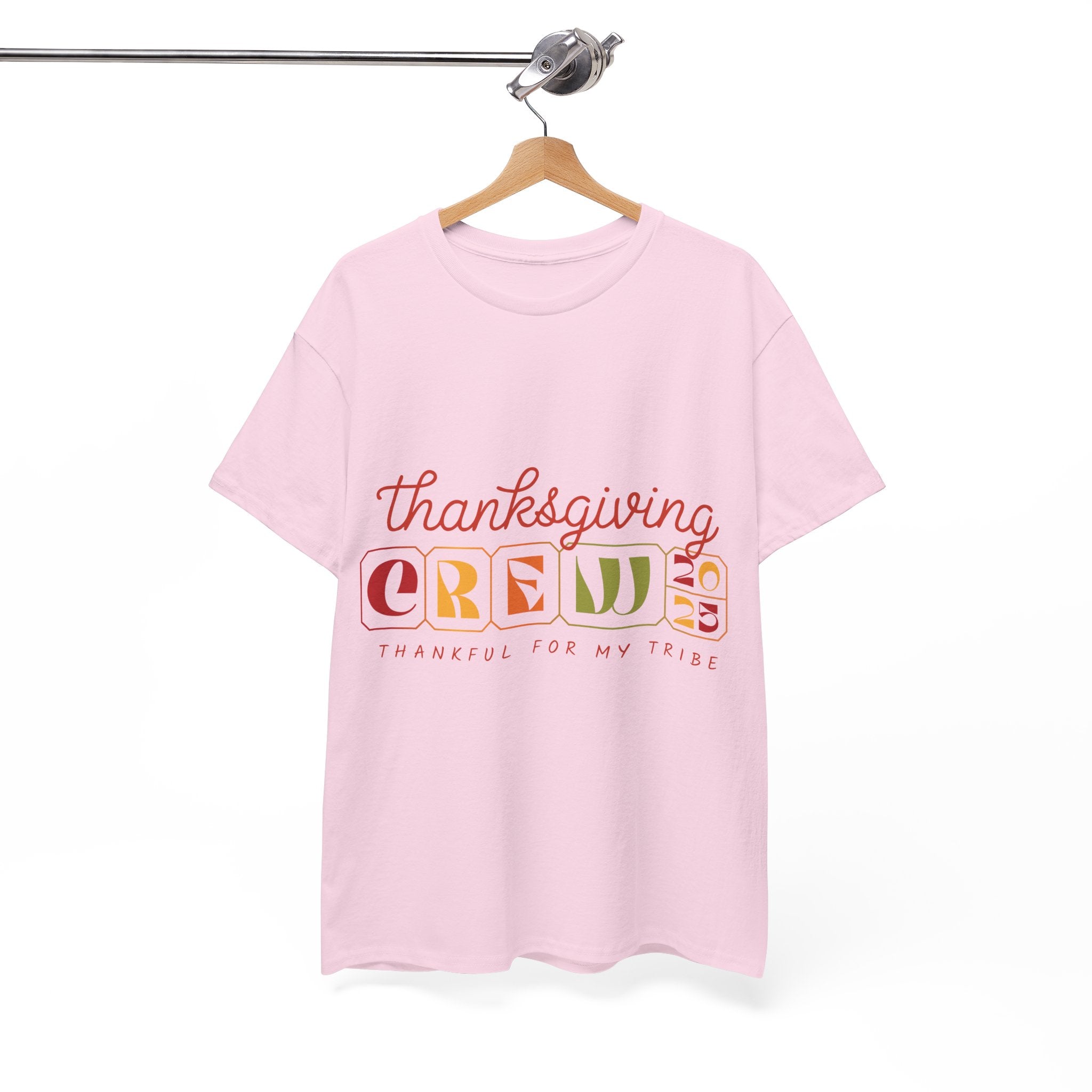 Thanksgiving Crew 2025 Tee — "Thankful for My Tribe" Autumn Holiday Unisex Cotton Tshirt