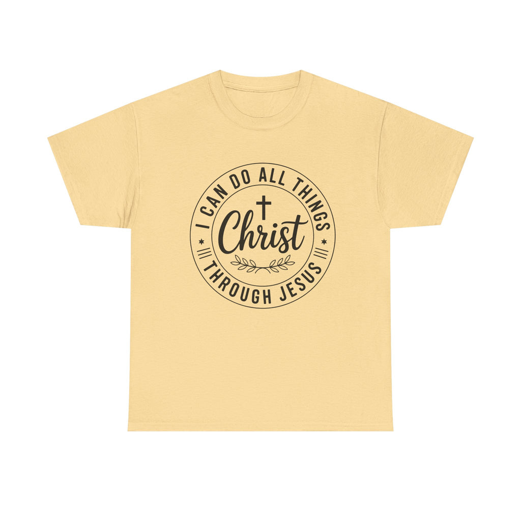 I can do All Things Through Christ Unisex Heavy Cotton Tee