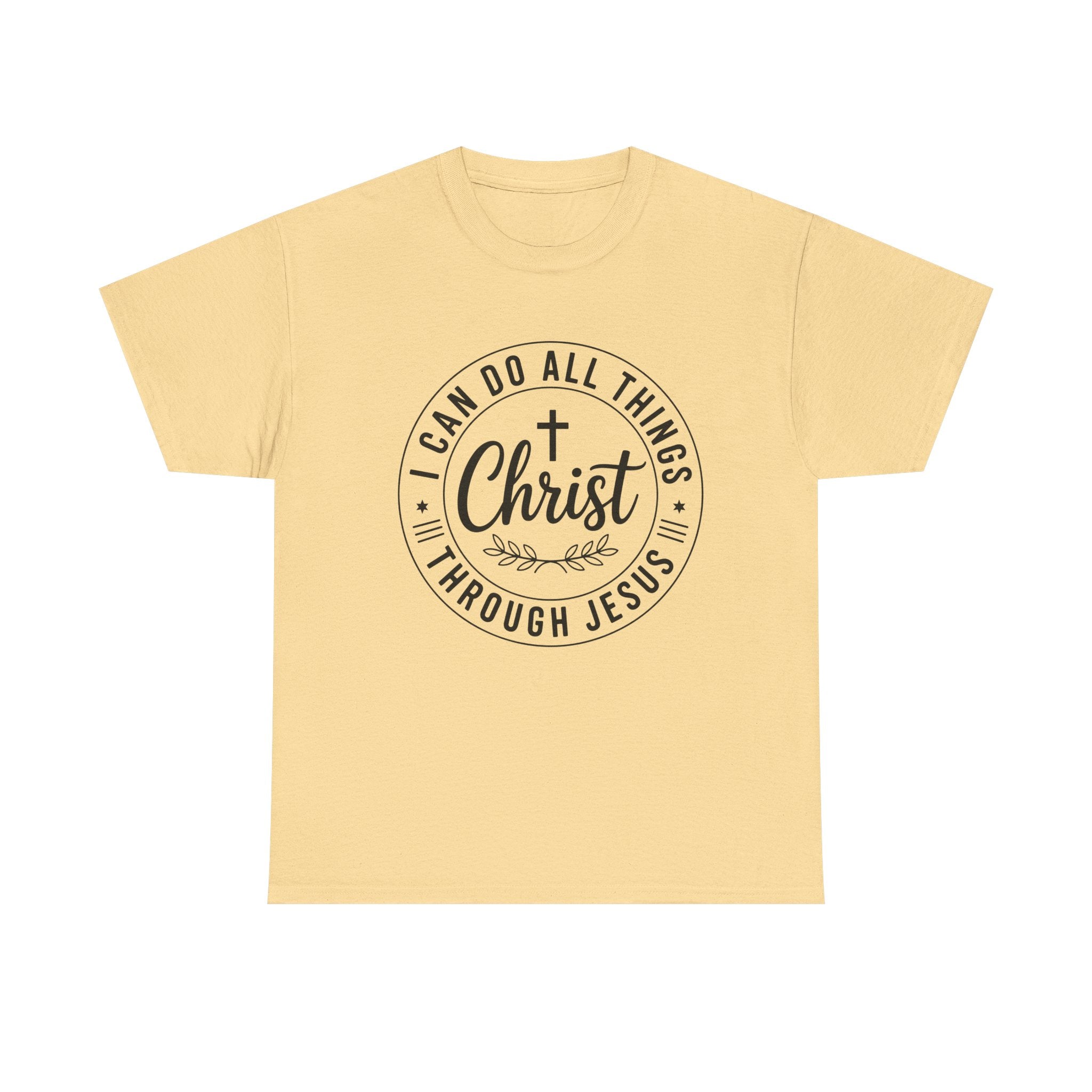 I can do All Things Through Christ Unisex Heavy Cotton Tee
