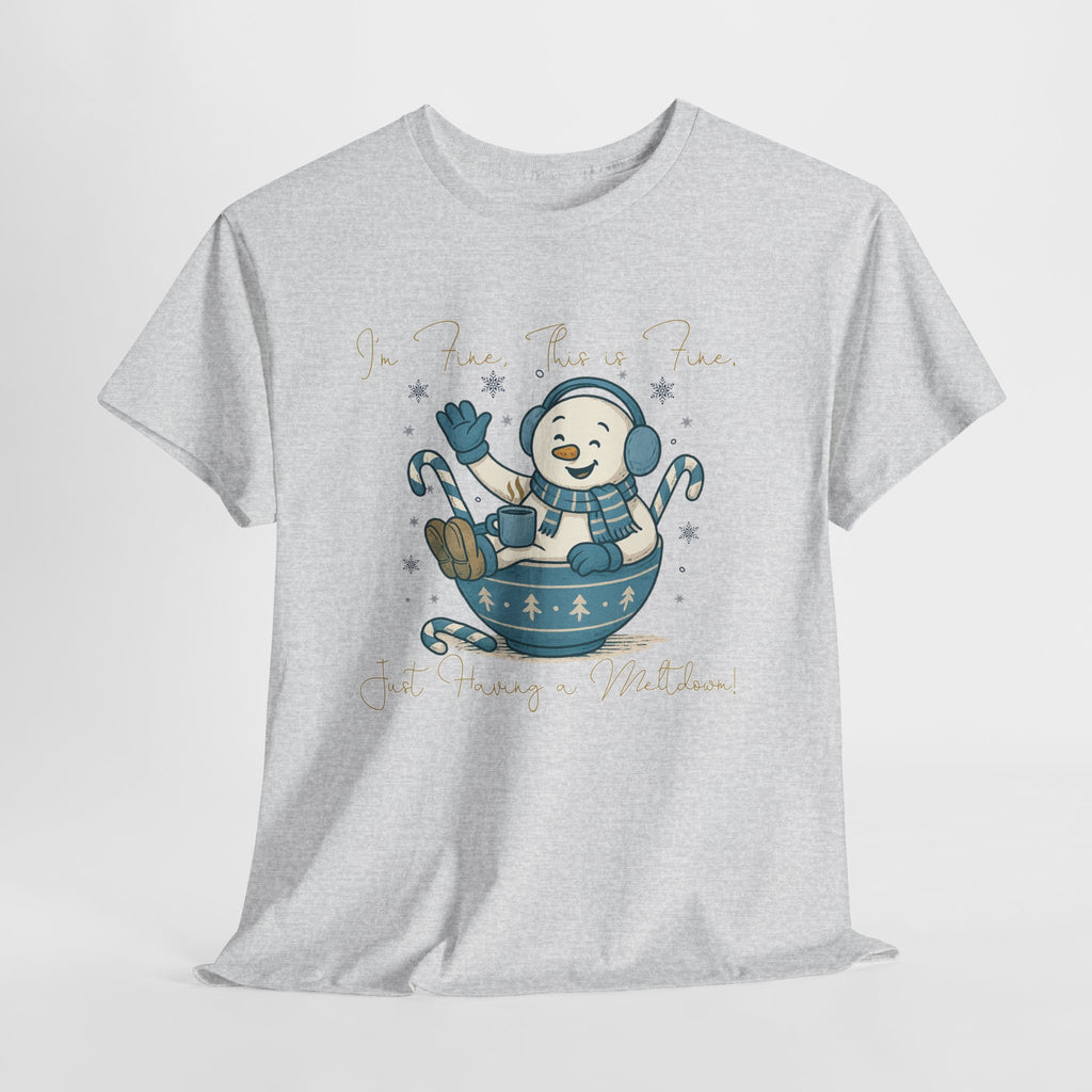 Snowman Hot Cocoa Unisex Cotton Tee