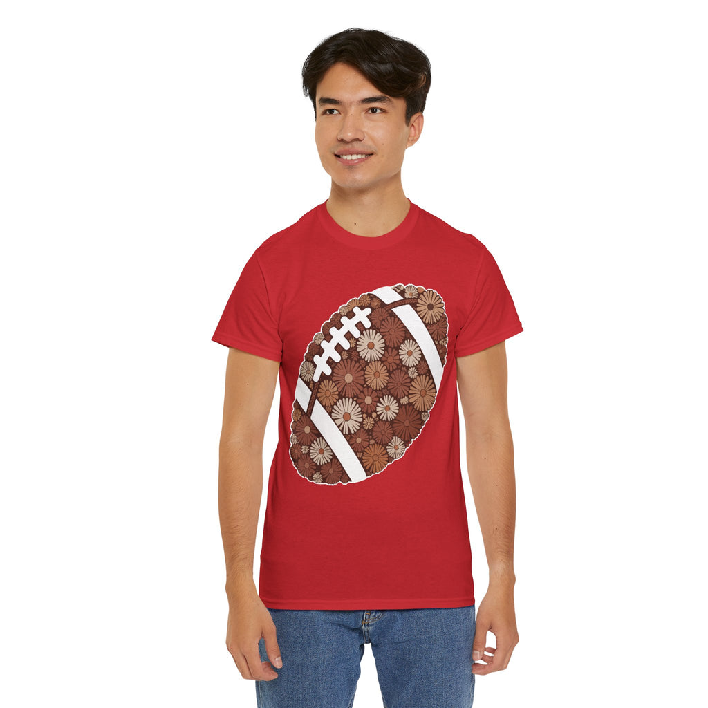 Game Day Touch Down Football Tee — Helmets, Flags & Cheer Icons Unisex Cotton Tee