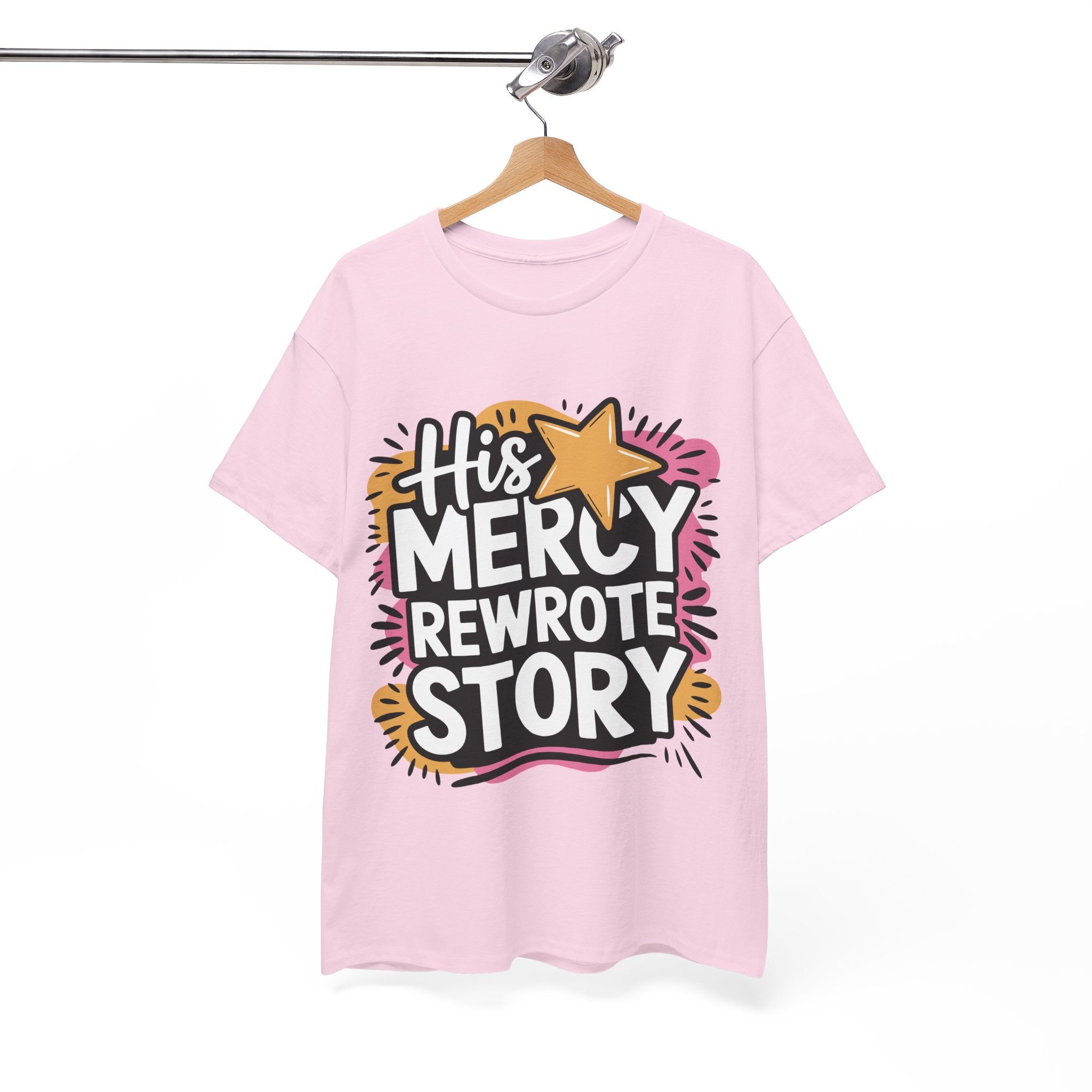 His Mercy Rewrote My Story Tee — Retro Christian Graphic T-Shirt
