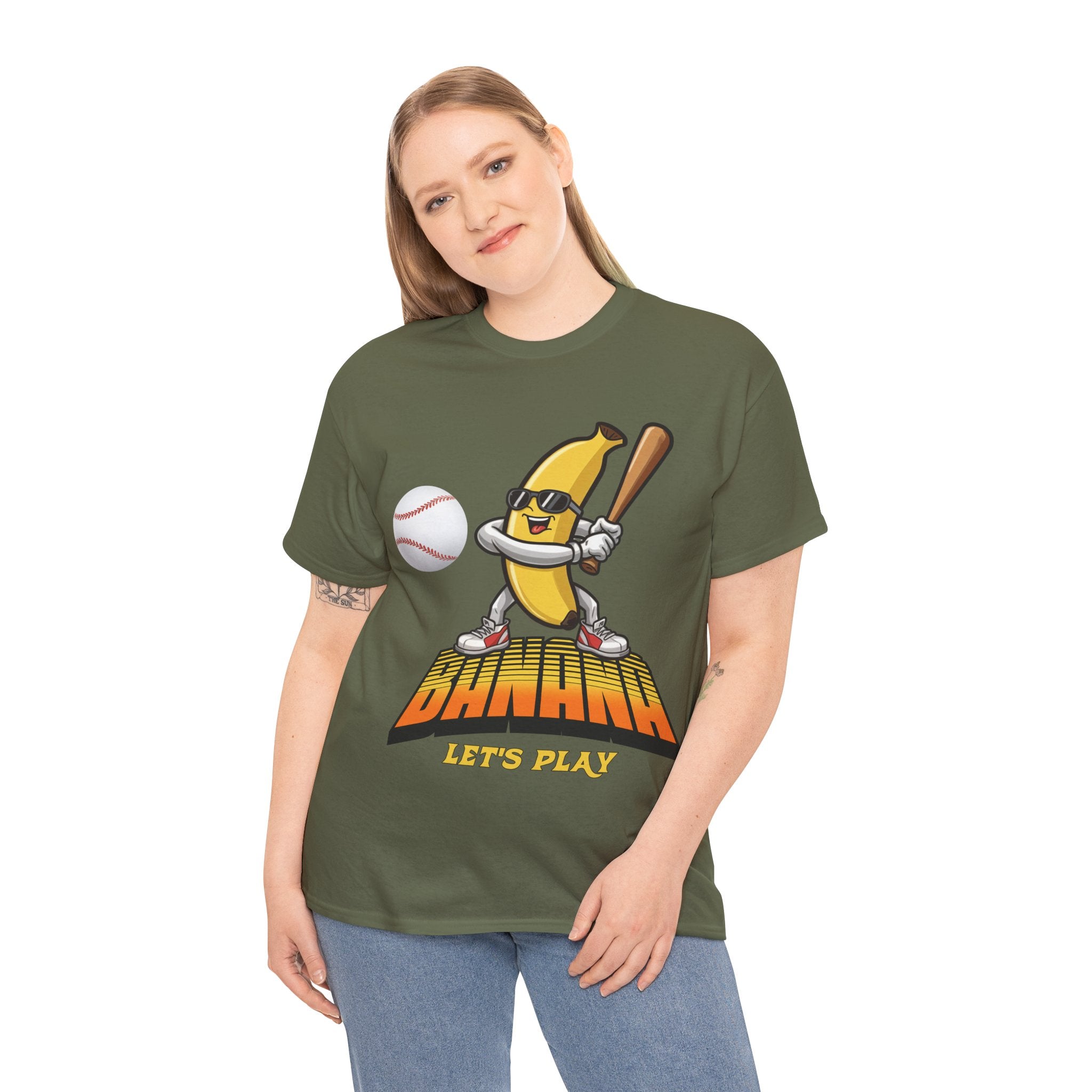 Banana Playing Baseball Tee