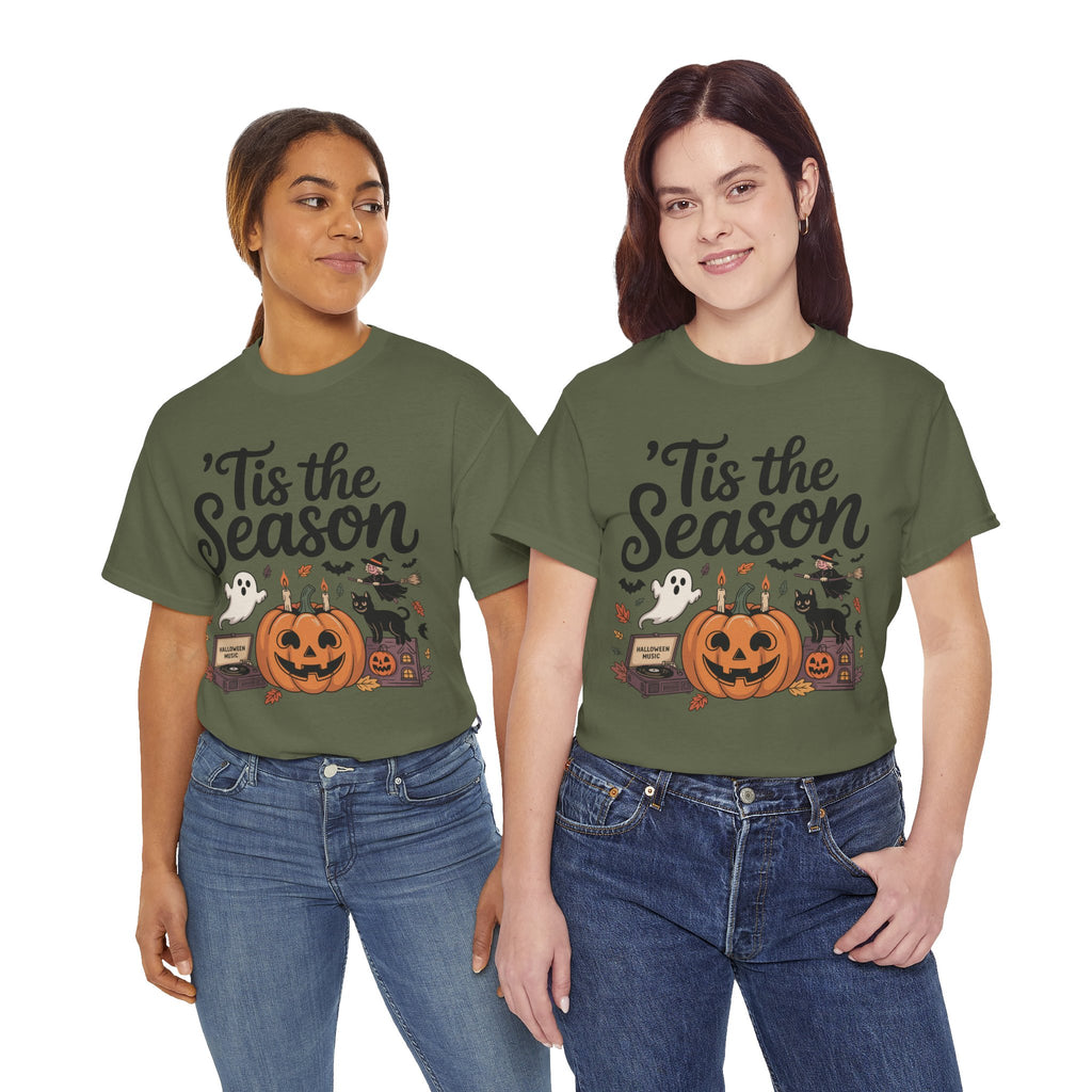 Holiday Season Unisex Cotton T-Shirt - Tis the Season Design