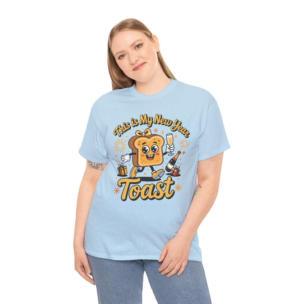 New Year Toast T-Shirt — "This Is My New Year Toast" Champagne & Fireworks Unisex Cotton Tee