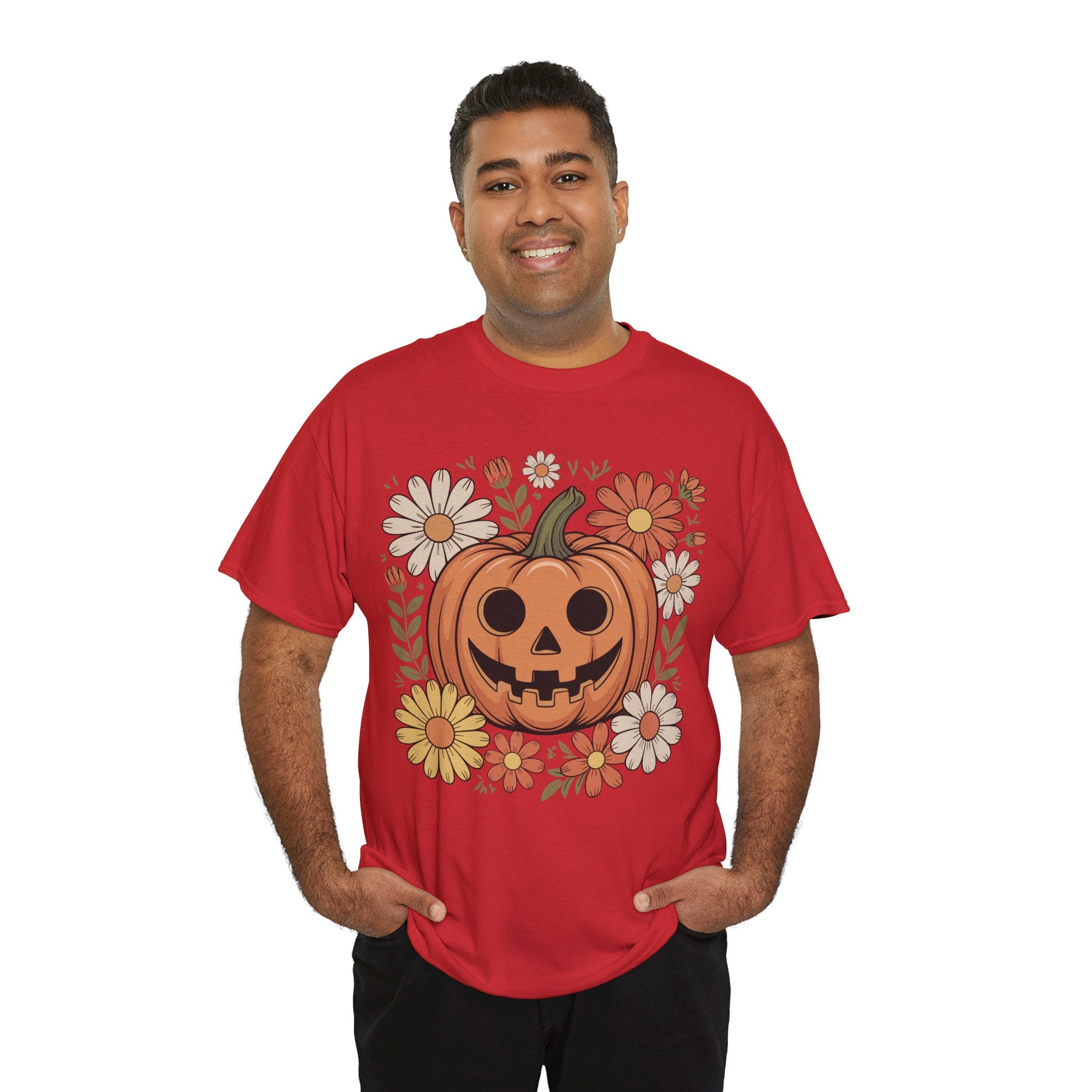 Halloween Pumpkin Unisex Cotton Tee