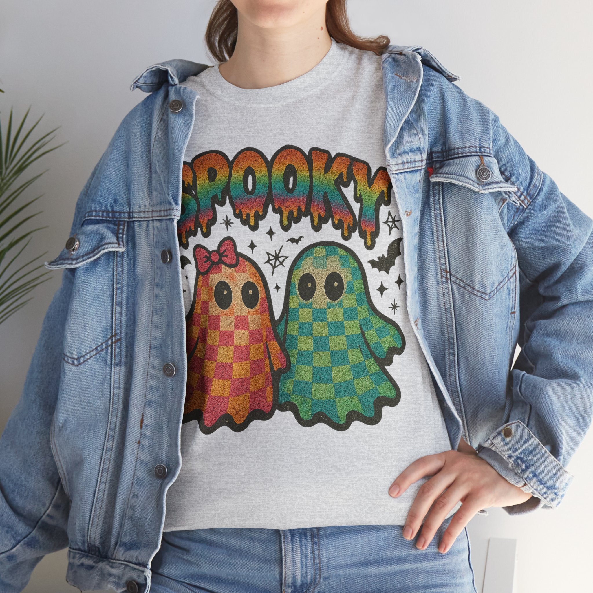 Spooky Pastel Ghosts Unisex Cotton Tee