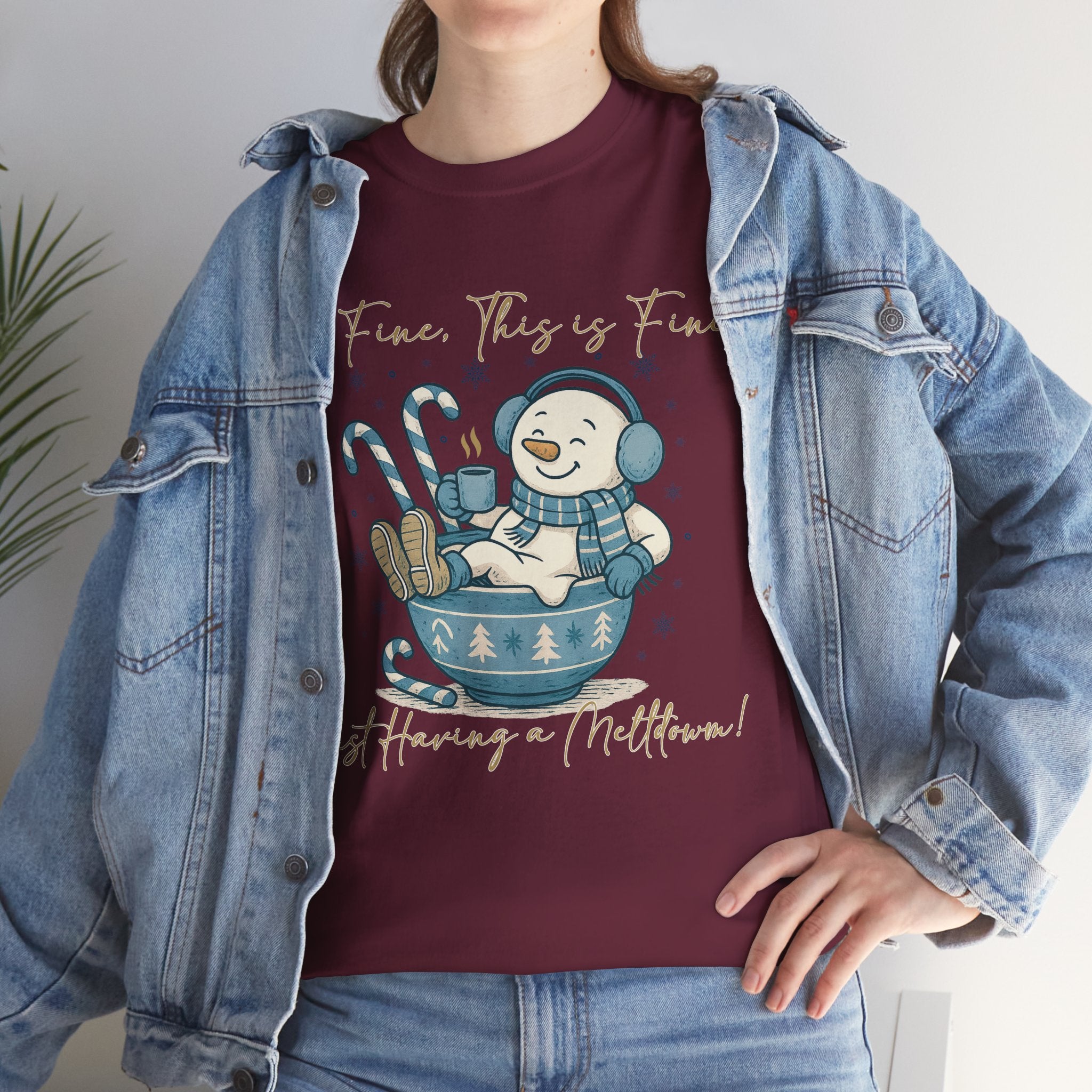Snowman Hot Cocoa Unisex Cotton Tee