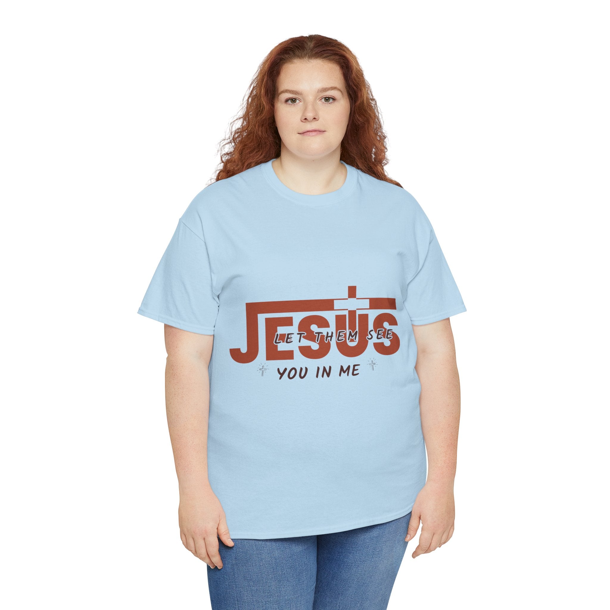 Jesus, Let Them See You in Me T-Shirt — Minimalist Christian Cross Unisex Cotton Tee