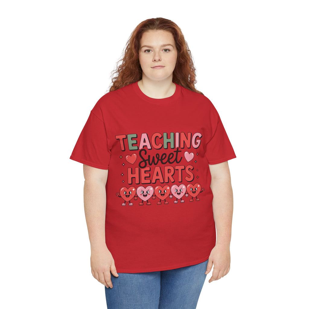Teaching Sweet Hearts Valentine Teacher Unisex Cotton T-Shirt