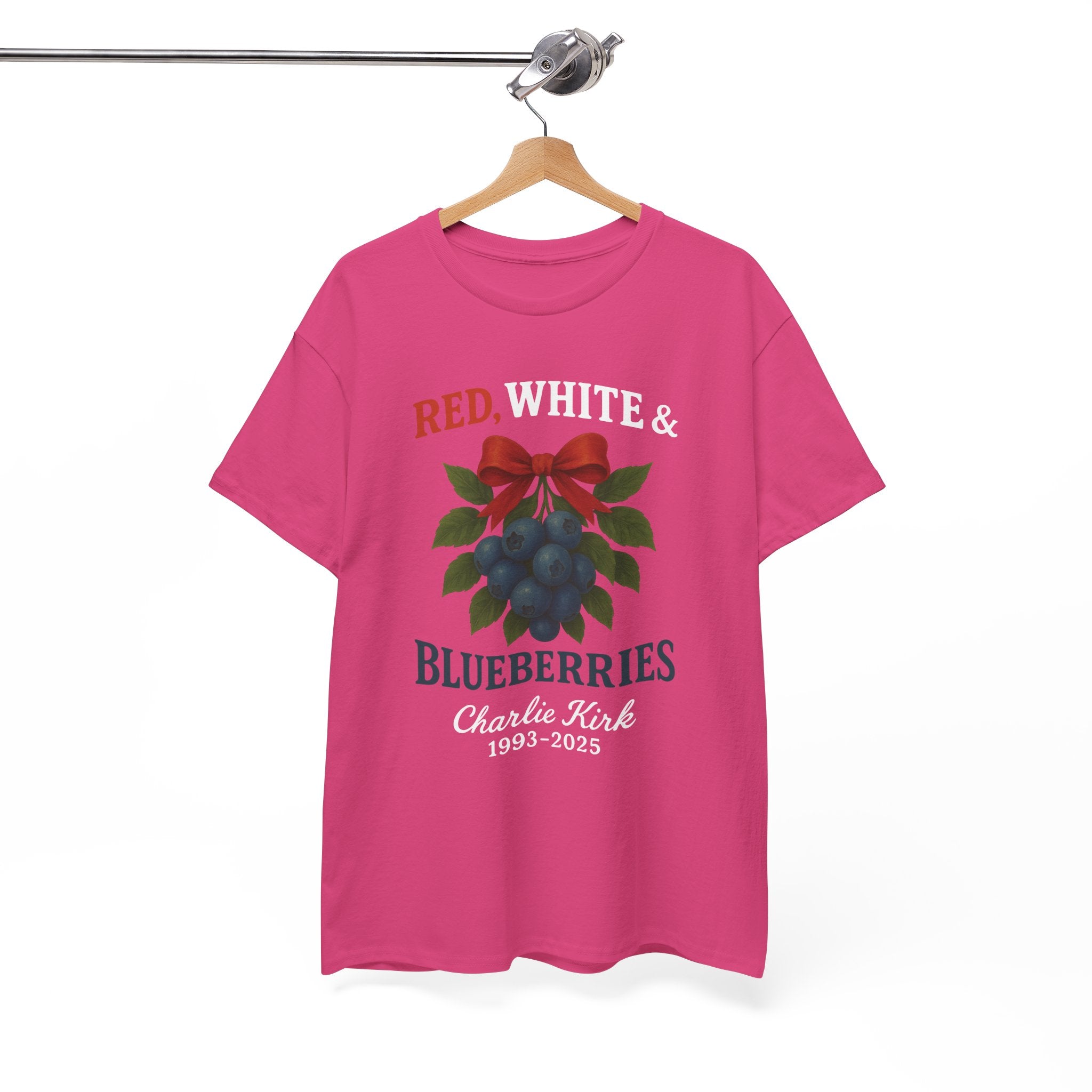 Red, White & Blueberries T-Shirt — Patriotic Blueberry Graphic Unisex Cotton Tee