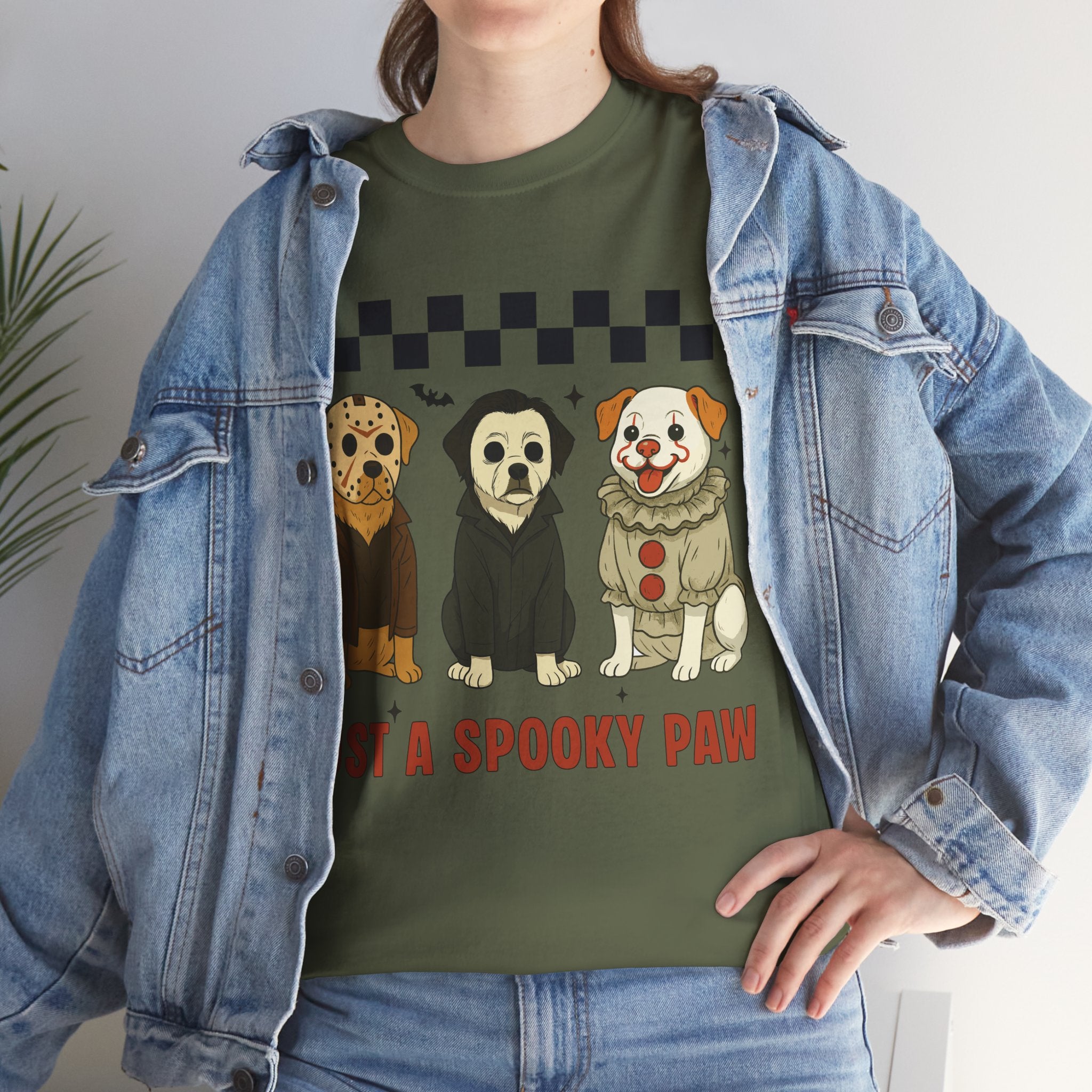 Halloween "Just A Spooky Paw" Unisex Cotton Tee