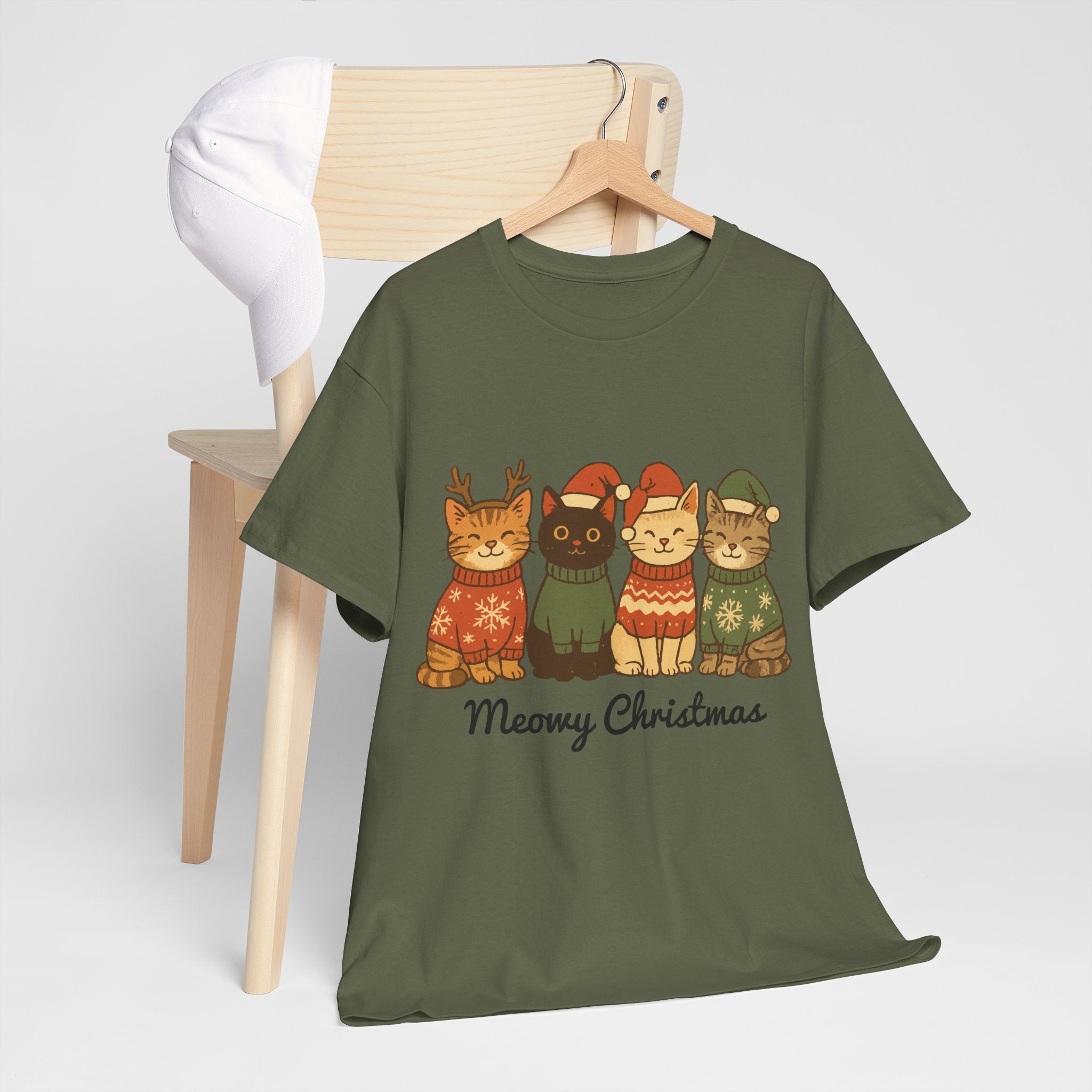 Christmas Cats Unisex Cotton Tee