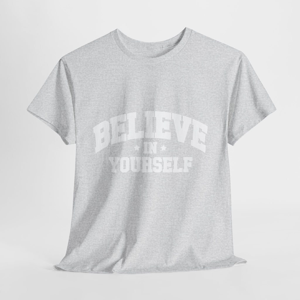 Believe in Yourself Varsity Unisex Cotton Tee
