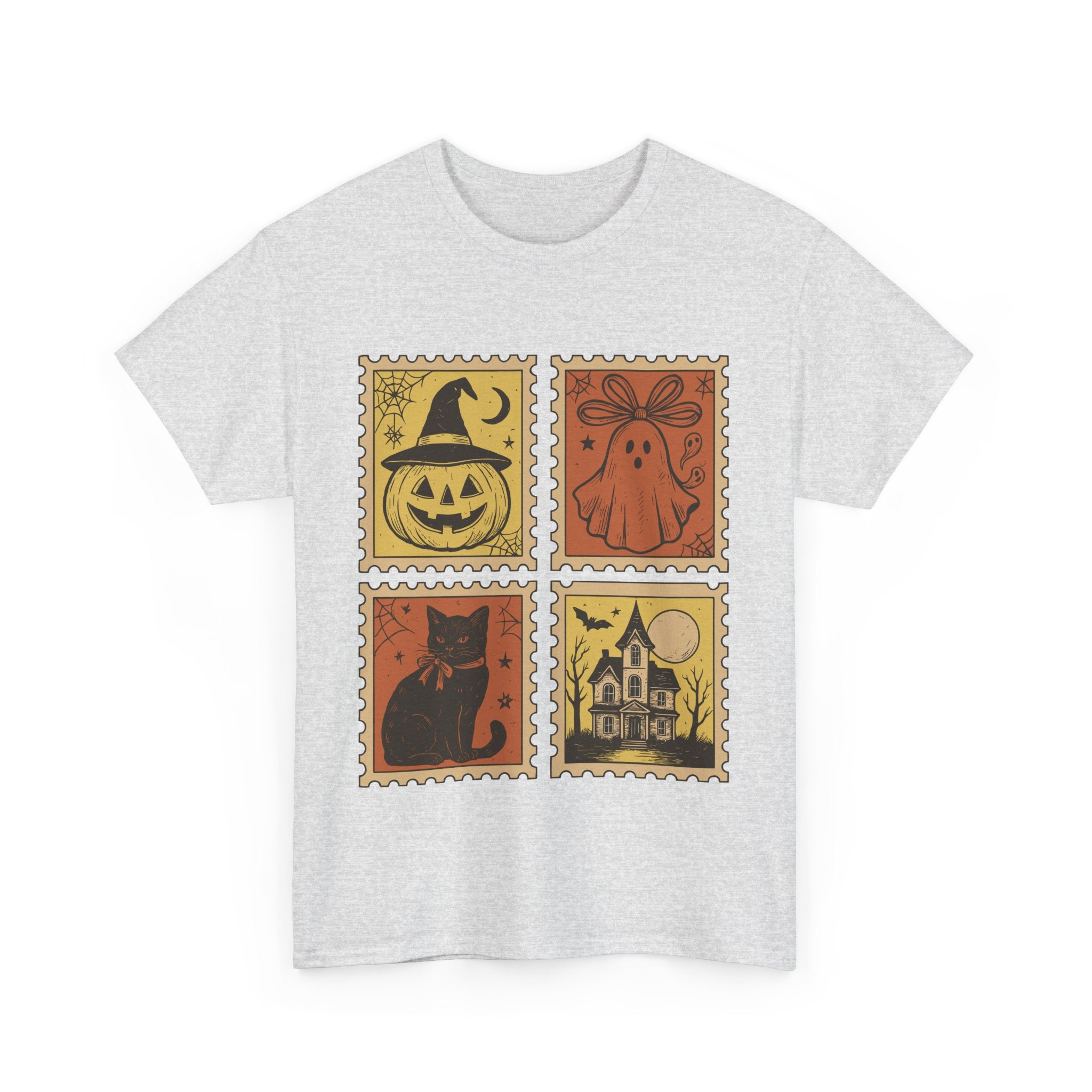 Halloween Stamp Design Unisex Heavy Cotton Tee