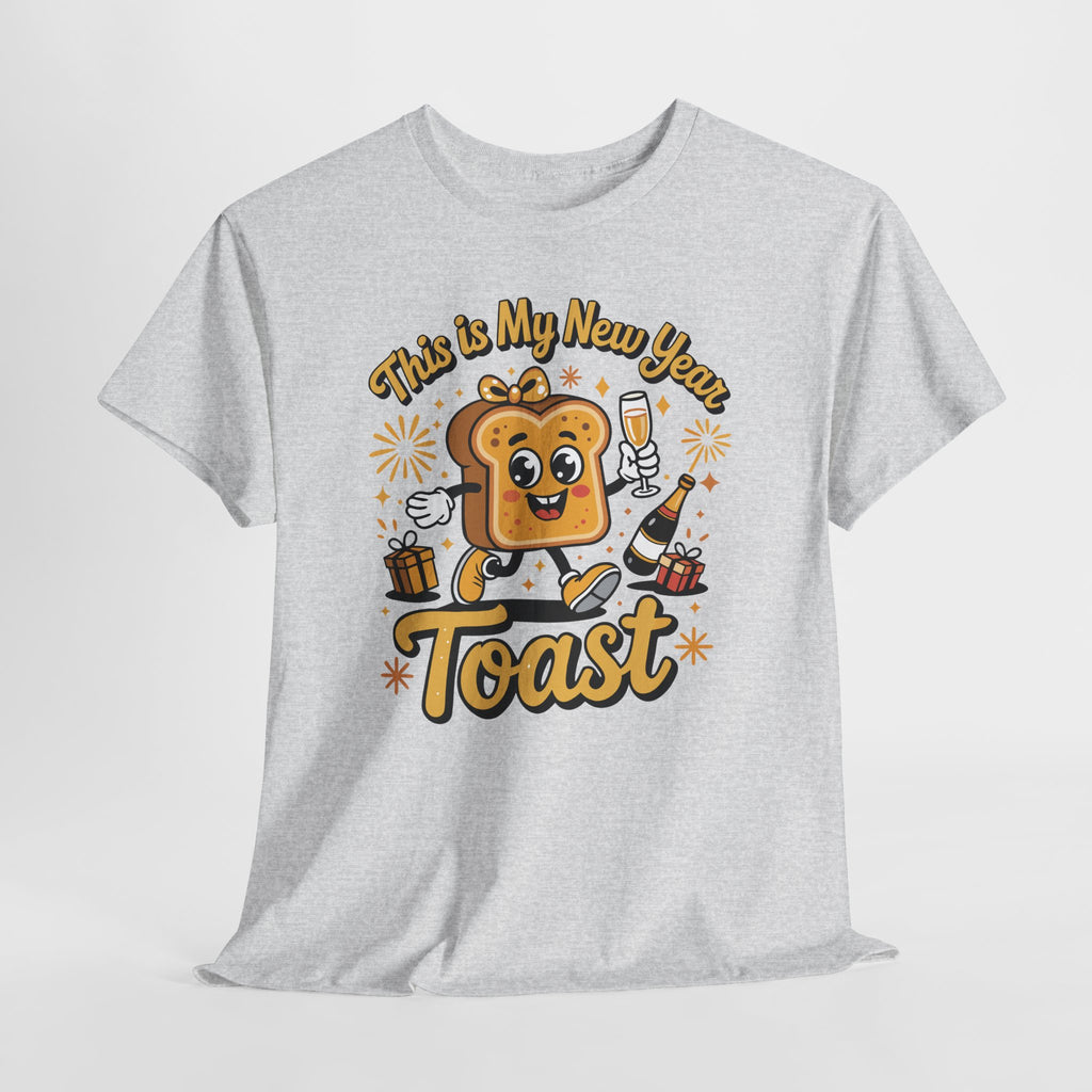 New Year Toast T-Shirt — "This Is My New Year Toast" Champagne & Fireworks Unisex Cotton Tee