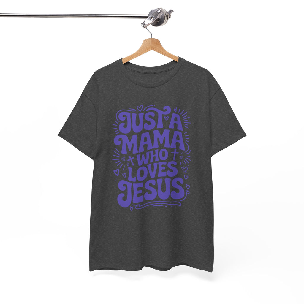 Mama Who Loves Jesus T-Shirt — Bright Green Bubbly Faith Unisex Cotton Tee