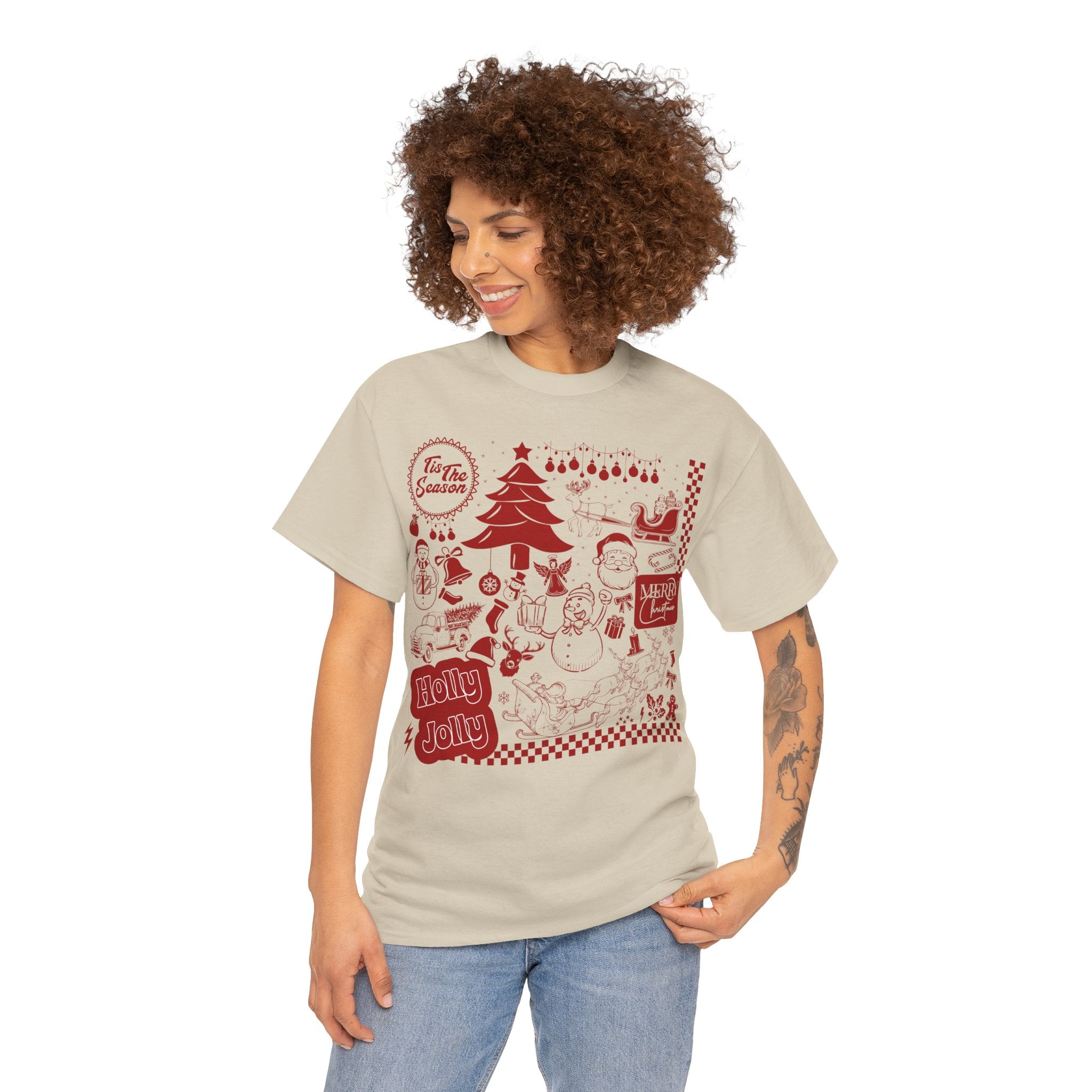 Christmas Festive Unisex Cotton T-shirt