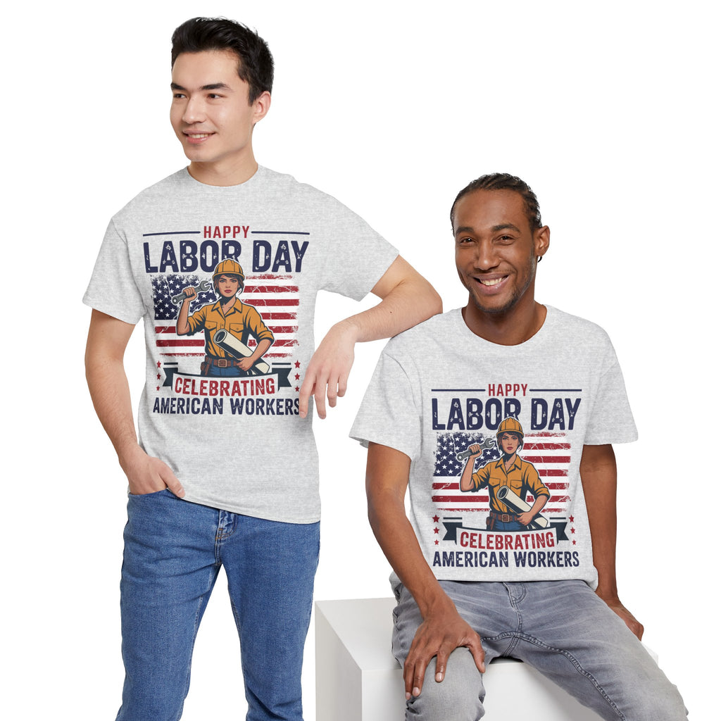 Happy US Labour Day T-Shirt - Unisex Heavy Cotton Tee