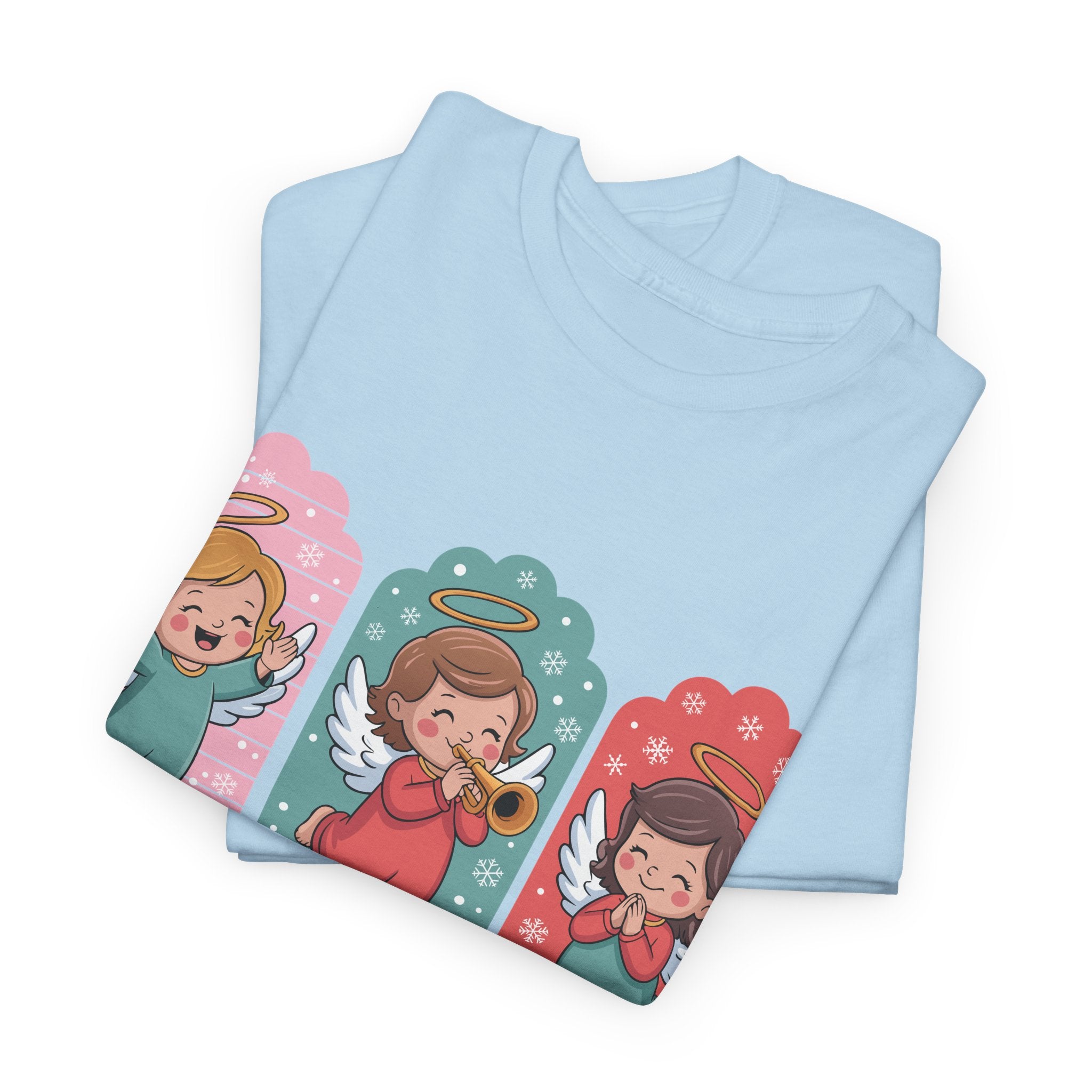 Hark! The Herald Angels Sing Tee — Three Singing Angels Christmas Unisex Cotton T-Shirt