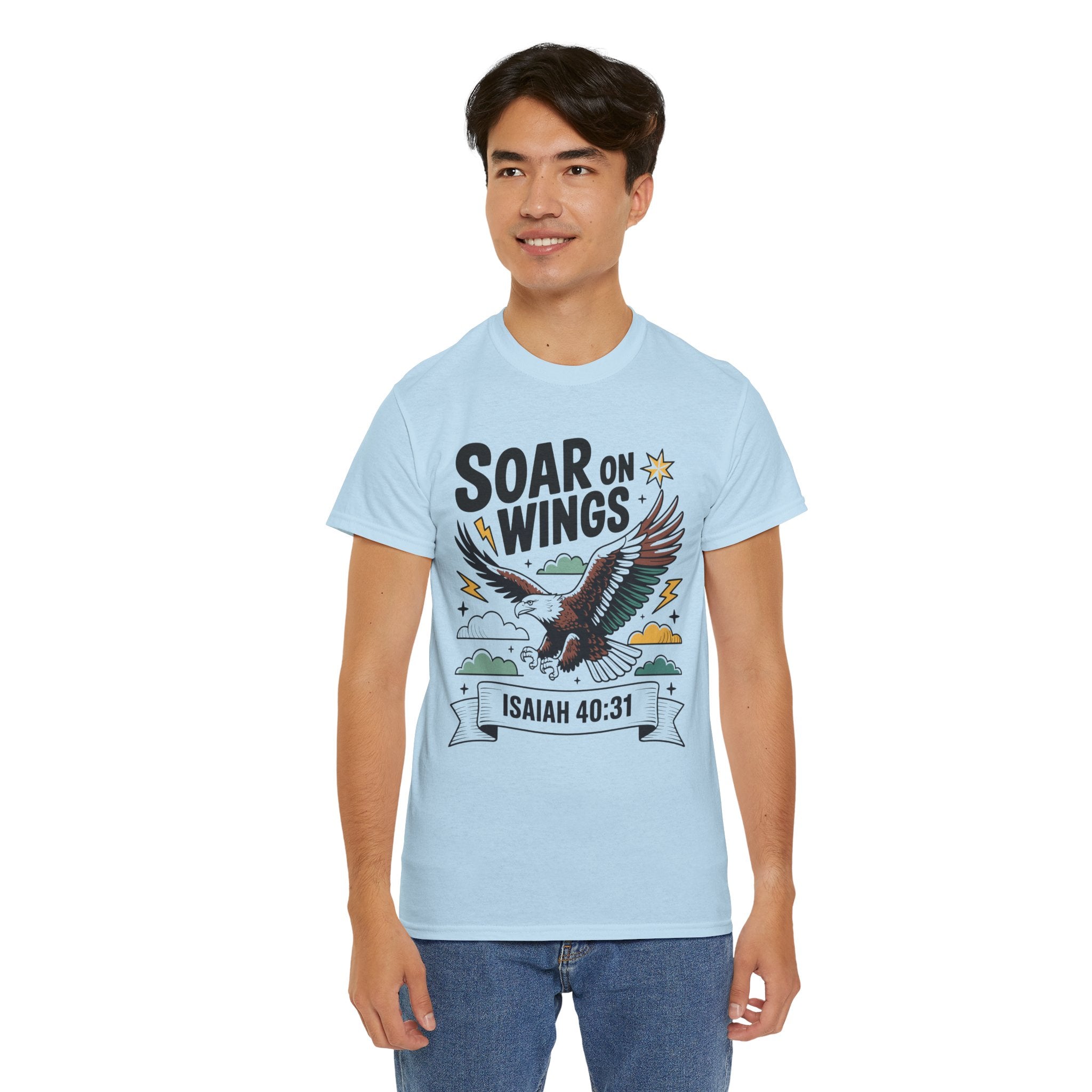 Isaiah 40:31 "Soar on Wings" Eagle Unisex Cotton T-Shirt