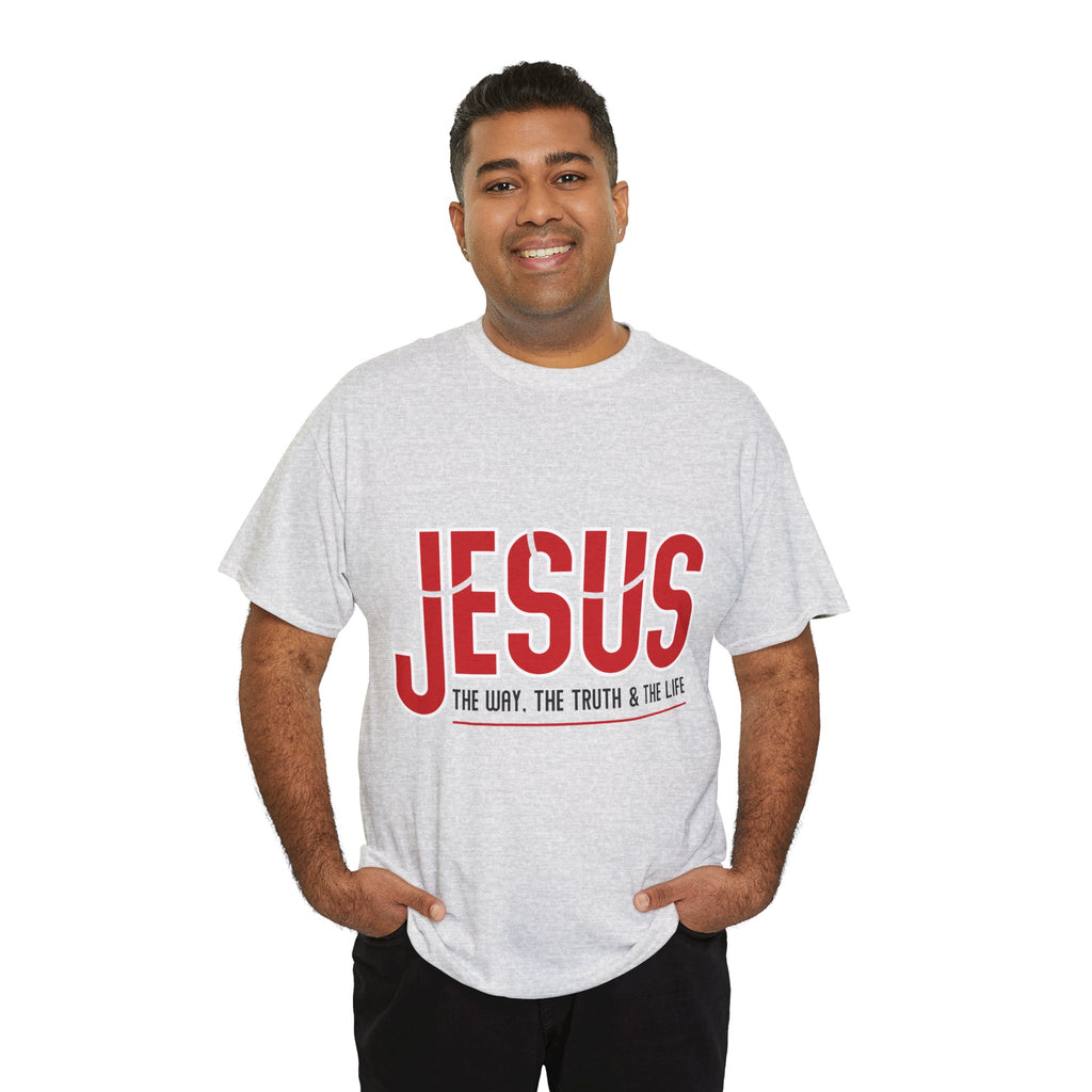 Jesus The Way The Truth & The Life T-Shirt — Bold Red Christian Unisex Cotton Tee