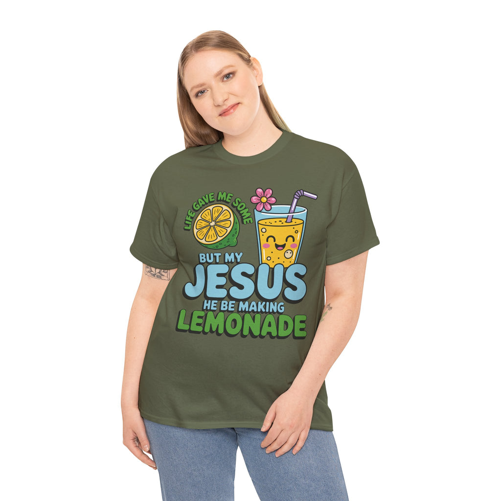 Christian Lemonade T‑Shirt — "Life Gave Me Some Lemons, My Jesus Makes Lemonade"Unisex Cotton Tee