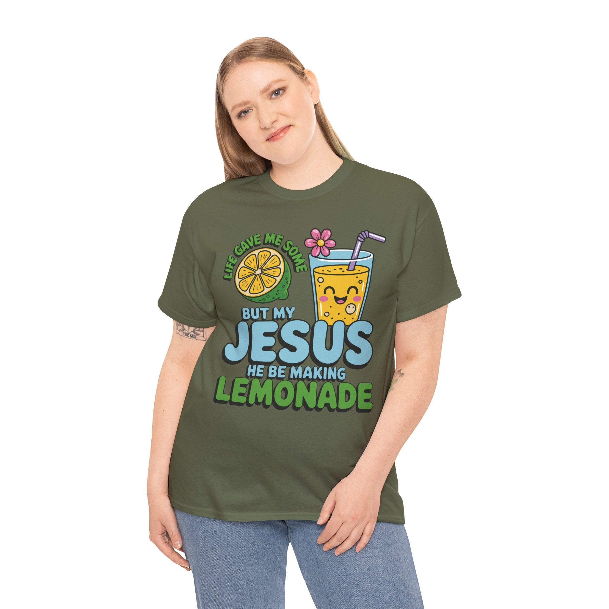 Christian Lemonade T‑Shirt — "Life Gave Me Some Lemons, My Jesus Makes Lemonade"Unisex Cotton Tee