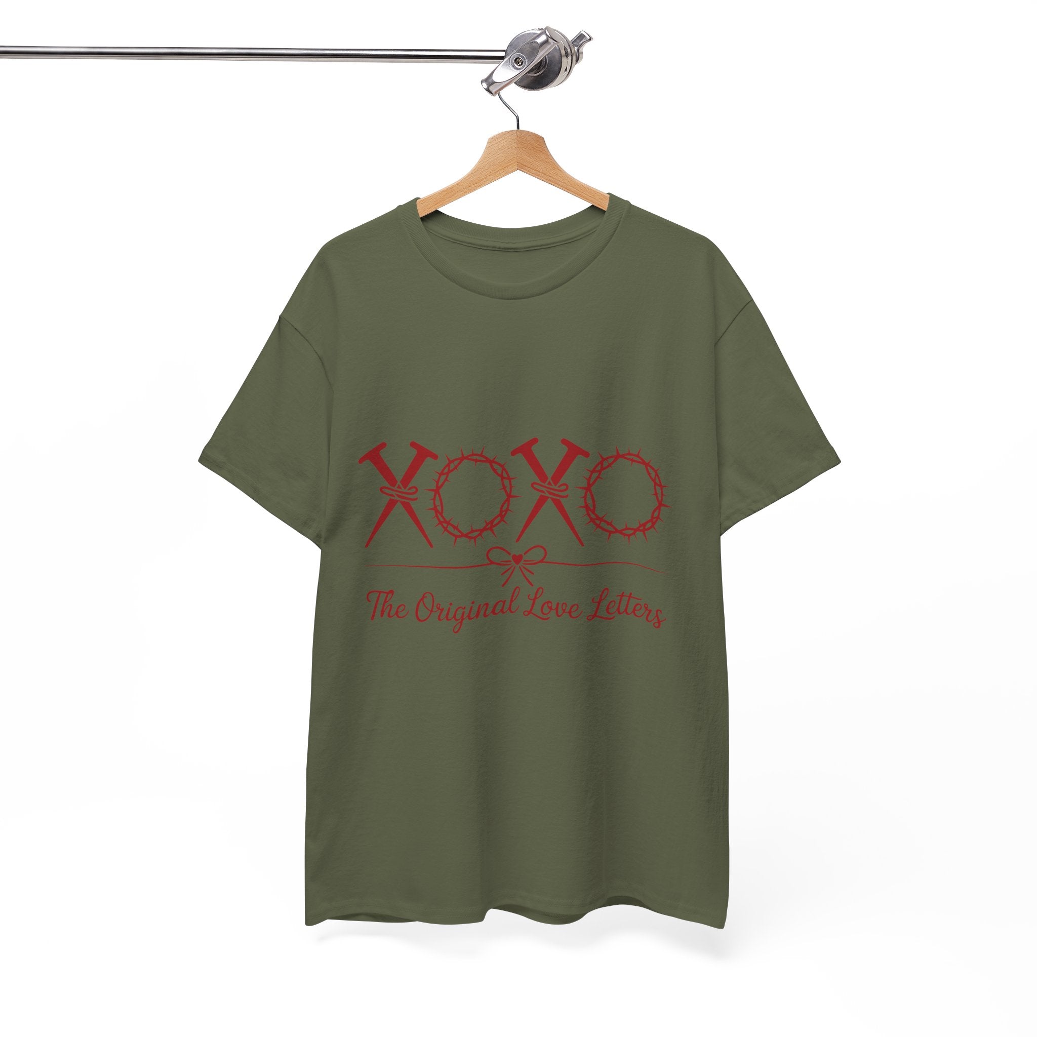 Christian Valentine Tee — “XOXO” Nails & Thorn Crowns, “The Original Love Letters”... Unisex Cotton Tee