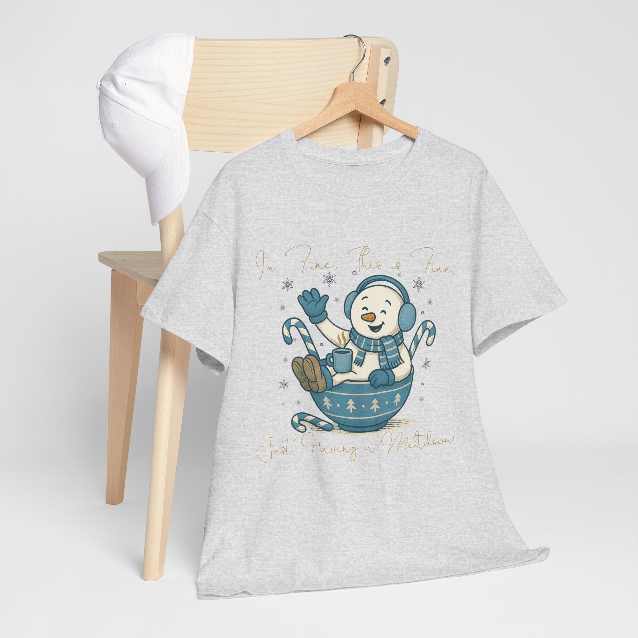 Snowman Hot Cocoa Unisex Cotton Tee